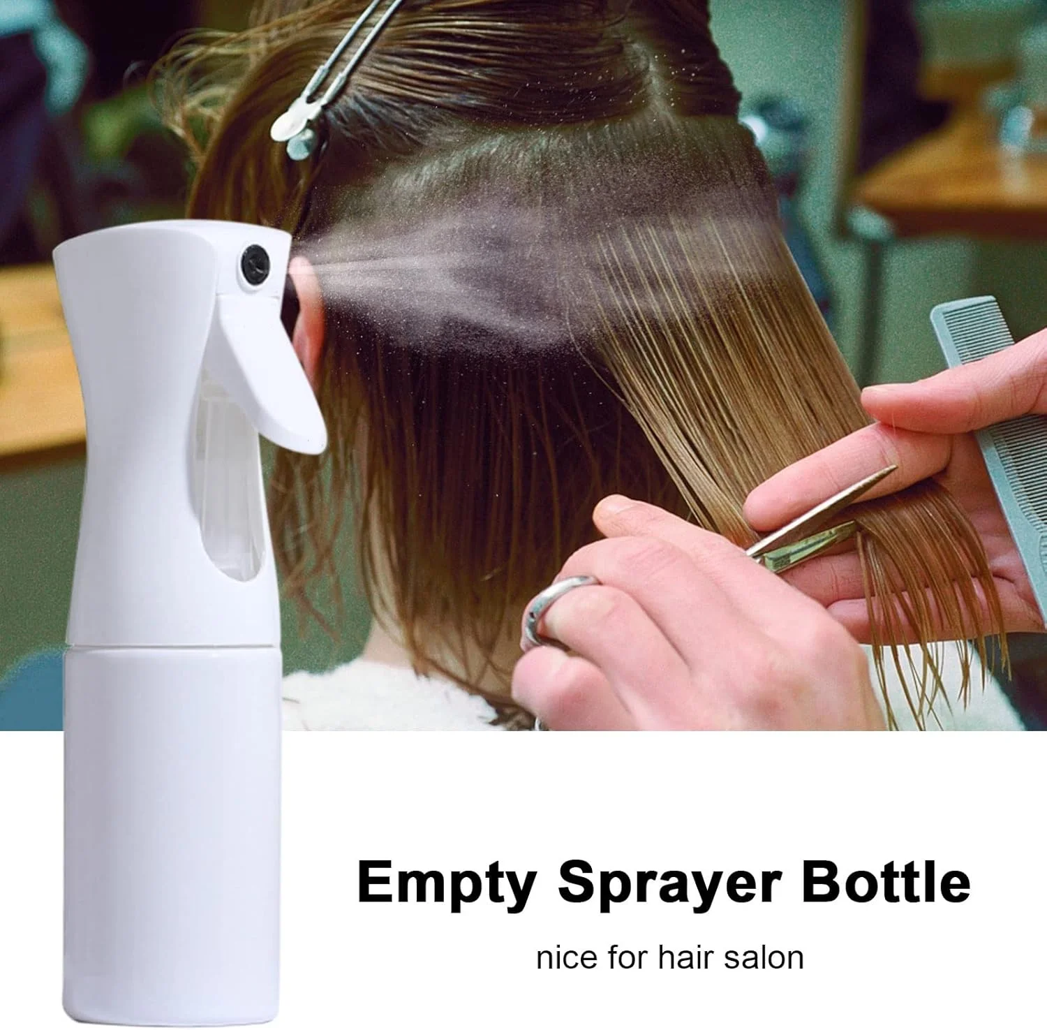 بطری اسپری سانین 500 میلی لیتر، بطری خالی اسپری مو، ابزار مو، اسپری آب برای حالت دادن مو در خانه و سالن، بطری خالی چند منظوره برای گیاهان، حیوانات خانگی، نظافت منزل
