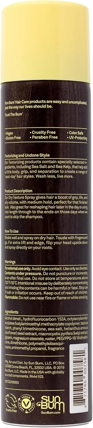 اسپری بافت دهنده خشک سان بام | حجم دهنده و بافت دهنده مو، بدون تست حیوانی | 125 میل