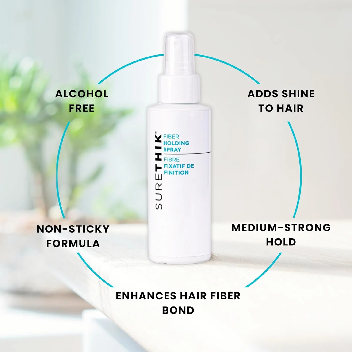 اسپری نگهدارنده فیبر SureThik، قدرت نگهدارندگی متوسط، اسپری تثبیت کننده فیبر مو، 100 میلی لیتر