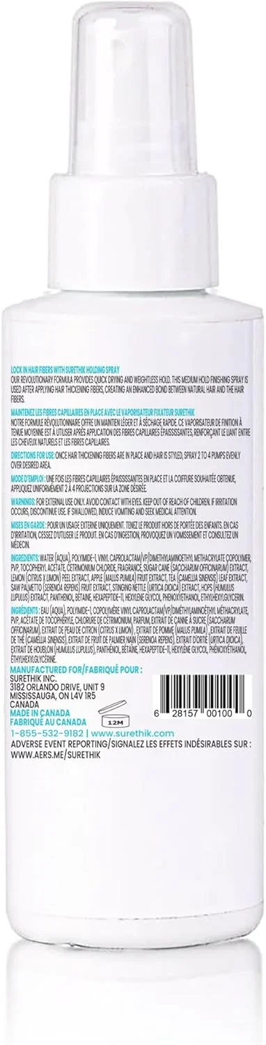 اسپری نگهدارنده فیبر SureThik، قدرت نگهدارندگی متوسط، اسپری تثبیت کننده فیبر مو، 100 میلی لیتر