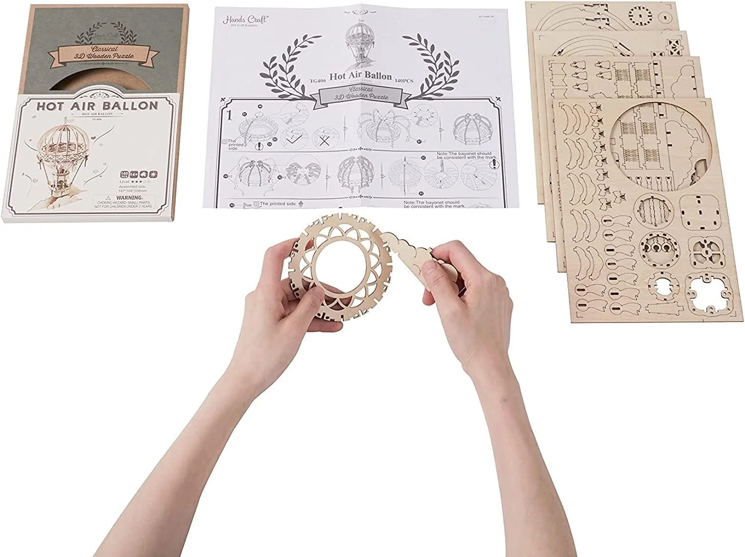 مدل پازل چوبی سه بعدی هواپیما الیاسمین، پازل چوبی برش لیزری، اسباب بازی فکری و آموزشی مدل ساختنی STEM برای کودکان و بزرگسالان (بالون هوای گرم) مدل پازل چوبی سه بعدی هواپیما الیاسمین، پازل چوبی برش لیزری، اسباب بازی فکری و آموزشی مدل ساختنی STEM برای کودکان و بزرگسالان (بالون هوای گرم)