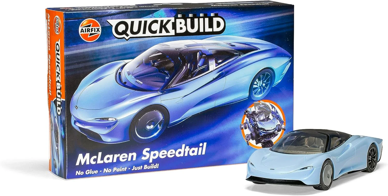 ایر فیکس Quickbuild مدل ماشین - کیت ساخت ماشین مک لارن Speedtail آبی برای کودکان 6 سال به بالا، اسباب بازی های ساختنی برای پسران و دختران، بدون چسب - مدل سازی ماشین کلاسیک - کیت های مدل پلاستیکی ایر فیکس Quickbuild مدل ماشین - کیت ساخت ماشین مک لارن Speedtail آبی برای کودکان 6 سال به بالا، اسباب بازی های ساختنی برای پسران و دختران، بدون چسب - مدل سازی ماشین کلاسیک - کیت های مدل پلاستیکی