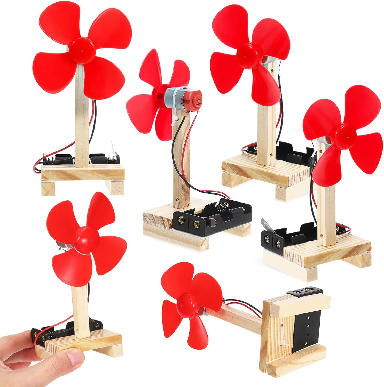 Abaodam 6 مجموعه کیت مونتاژ پنکه برقی برای کودکان مدل پنکه DIY - کیت مدار ساده STEM اسباب بازی آزمایش علمی برای یادگیری دانش آموزان Abaodam 6 مجموعه کیت مونتاژ پنکه برقی برای کودکان مدل پنکه DIY - کیت مدار ساده STEM اسباب بازی آزمایش علمی برای یادگیری دانش آموزان