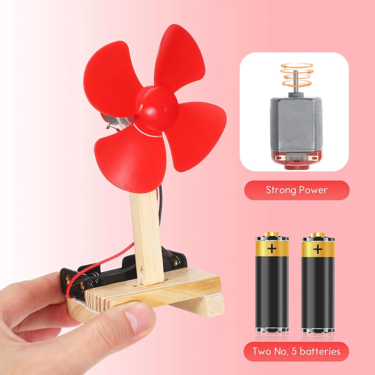 Abaodam 6 مجموعه کیت مونتاژ پنکه برقی برای کودکان مدل پنکه DIY - کیت مدار ساده STEM اسباب بازی آزمایش علمی برای یادگیری دانش آموزان Abaodam 6 مجموعه کیت مونتاژ پنکه برقی برای کودکان مدل پنکه DIY - کیت مدار ساده STEM اسباب بازی آزمایش علمی برای یادگیری دانش آموزان