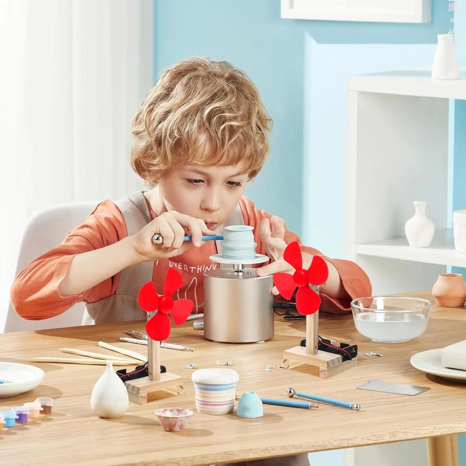 Abaodam 6 مجموعه کیت مونتاژ پنکه برقی برای کودکان مدل پنکه DIY - کیت مدار ساده STEM اسباب بازی آزمایش علمی برای یادگیری دانش آموزان Abaodam 6 مجموعه کیت مونتاژ پنکه برقی برای کودکان مدل پنکه DIY - کیت مدار ساده STEM اسباب بازی آزمایش علمی برای یادگیری دانش آموزان