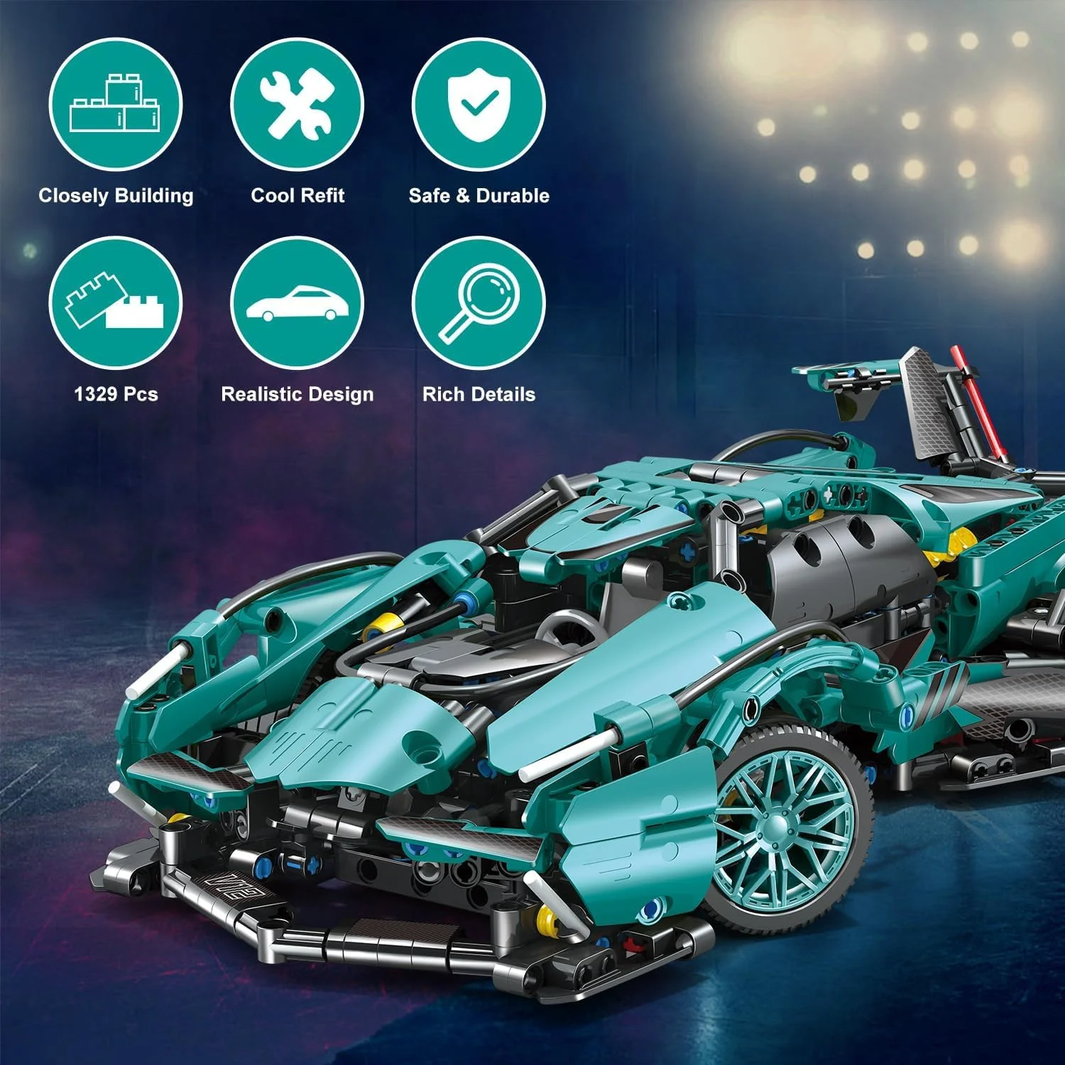 بلوک های ساخت ماشین مسابقه ای ۹۹۹ قطعه ای، مدل ماشین مسابقه ای در مقیاس ۱:۱۴، اسباب بازی STEM برای پسران و بزرگسالان، کیت سوپراسپرت کلکسیونی برای سنین ۶-۱۲، ۸-۱۴ بلوک های ساخت ماشین مسابقه ای ۹۹۹ قطعه ای، مدل ماشین مسابقه ای در مقیاس ۱:۱۴، اسباب بازی STEM برای پسران و بزرگسالان، کیت سوپراسپرت کلکسیونی برای سنین ۶-۱۲، ۸-۱۴