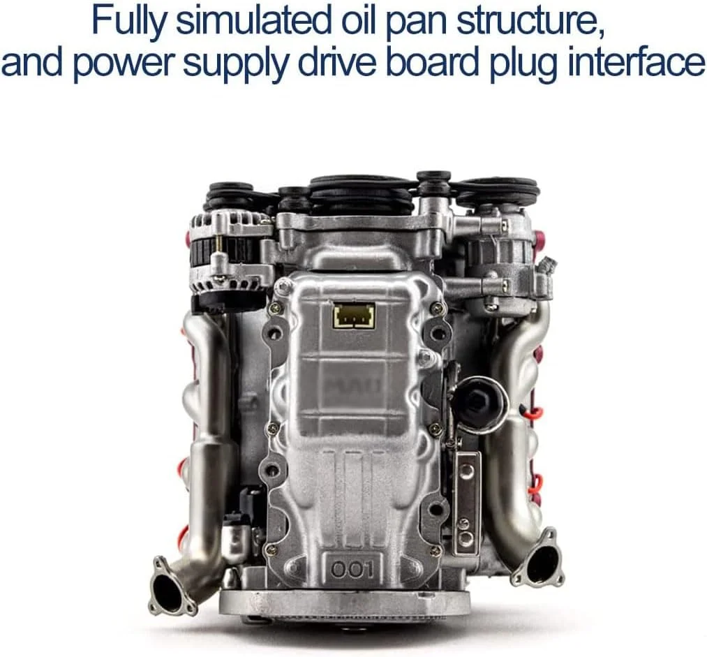 مجموعه مدل موتور V8 کوچک PACUM، مجموعه اسباب بازی علمی آموزشی DIY الکتریکی برای نسخه KIT ماشین AX90104 SCX10 Capra VS4-10 Pro/Ultra