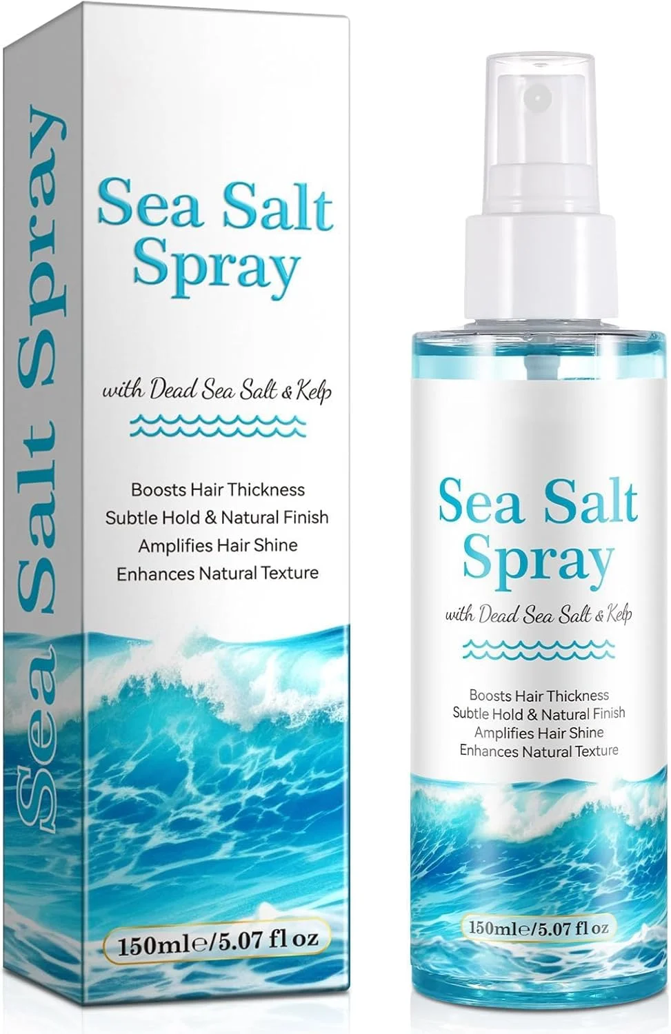 اسپری نمک دریایی برای آقایان، اسپری حالت دهنده مو برای ایجاد موج های طبیعی و بافت ساحلی، مناسب برای انواع مو - 150 میلی لیتر