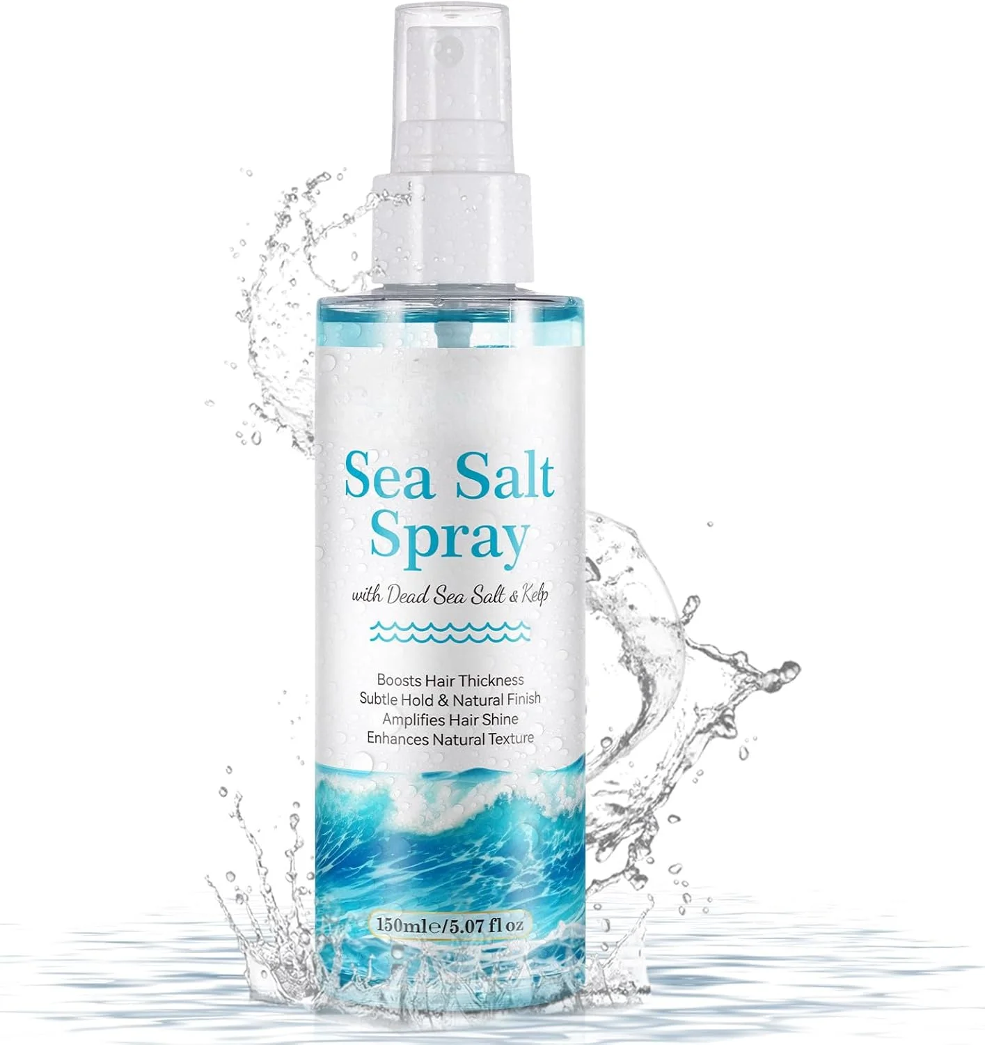 اسپری نمک دریایی برای آقایان، اسپری حالت دهنده مو برای ایجاد موج های طبیعی و بافت ساحلی، مناسب برای انواع مو - 150 میلی لیتر
