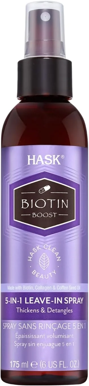 اسپری تقویت کننده و حجم دهنده مو هاسک مدل Biotin Boost 5-In-1 حجم 175 میلی لیتر | برای موهای ضخیم تر و حجیم تر | بدون الکل خشک کننده و پارابن اسپری تقویت کننده و حجم دهنده مو هاسک مدل Biotin Boost 5-In-1 حجم 175 میلی لیتر | برای موهای ضخیم تر و حجیم تر | بدون الکل خشک کننده و پارابن