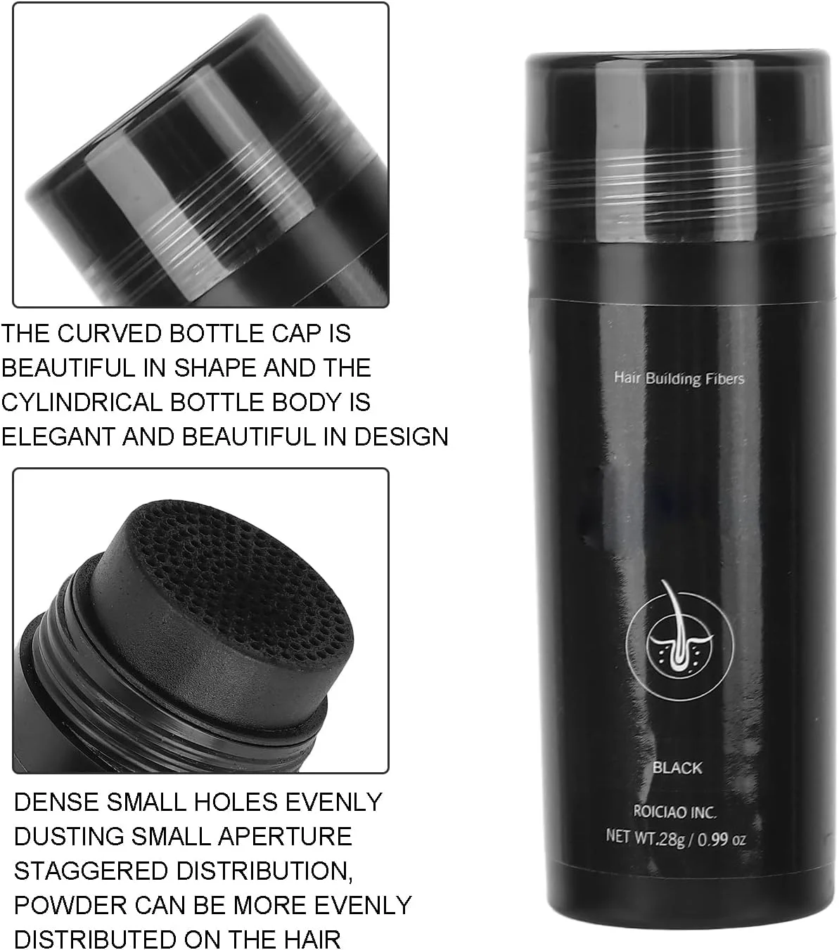 اسپری پرپشت کننده مو برای پرپشت کردن فوری موهای کم پشت 28 گرمی (مشکی)