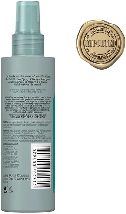 اسپری بافت دهنده مو حاوی نمک دریایی تونی اند گای، ایجاد بافت نرم، حجم دهنده، 200 میلی لیتر