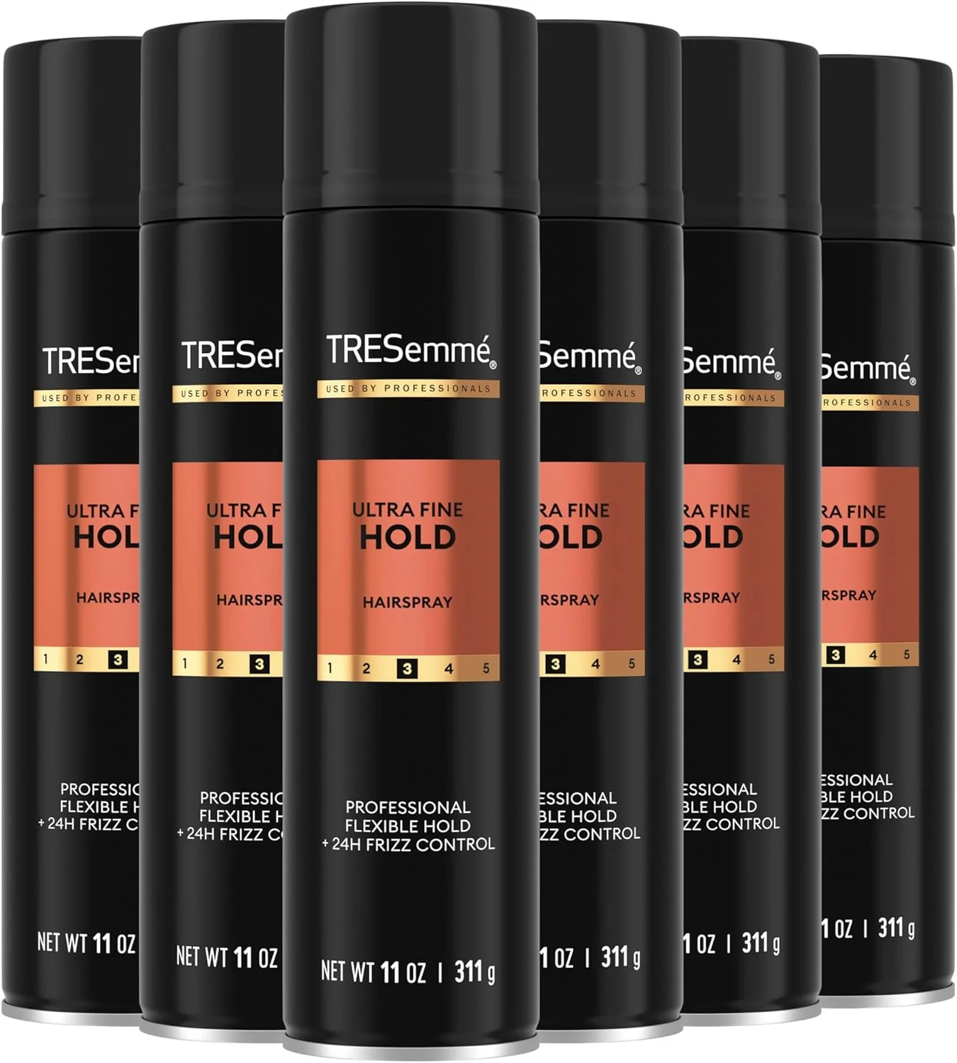 اسپری موی بسیار ظریف TRESemmé TRES Two Ultra Fine Mist برای انواع مو، اسپری موی ضد وز با کنترل قوی و مقاومت در برابر رطوبت در تمام طول روز، 325 میلی لیتر، بسته 6 عددی