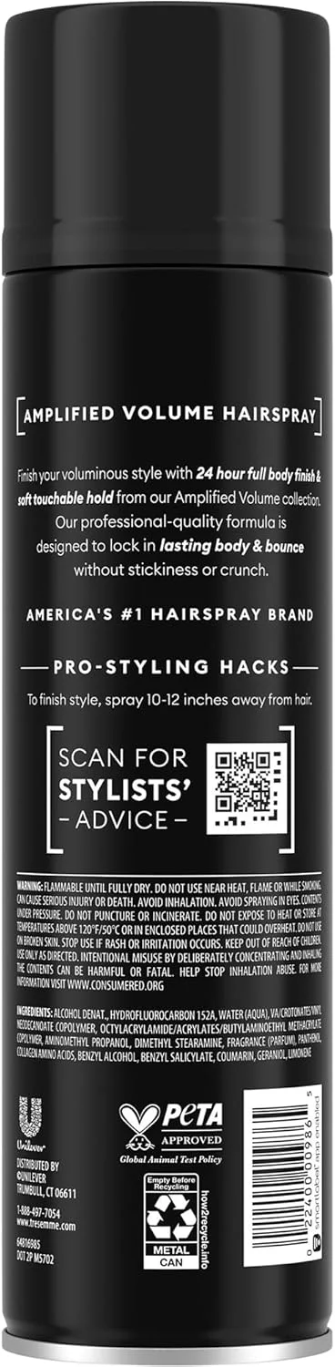 اسپری مو TRESemmé، حجم دهنده کامل، بسته 2 عددی + ماسک مو ترمیم کننده کراتین – اسپری مو مرطوب کننده، محصولات ضد وز مو (مجموعه 3 عددی)