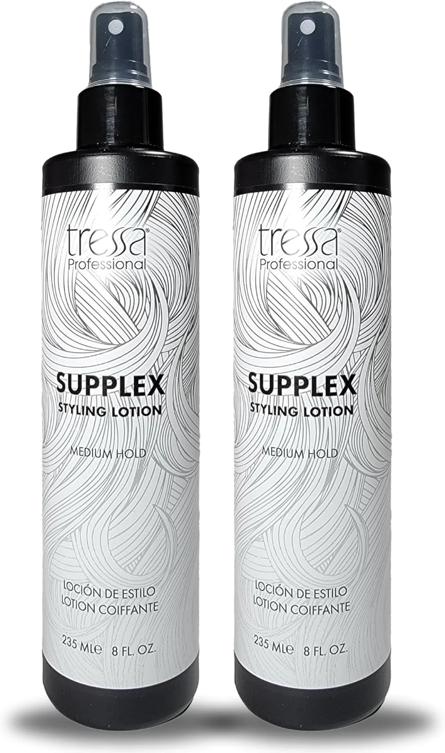 لوسیون حالت دهنده مو ترسا ساپلکس کوئنچ، محافظت حرارتی مو با نگهداری متوسط برای ابزارهای مو (2 بسته 8.5 اونسی)