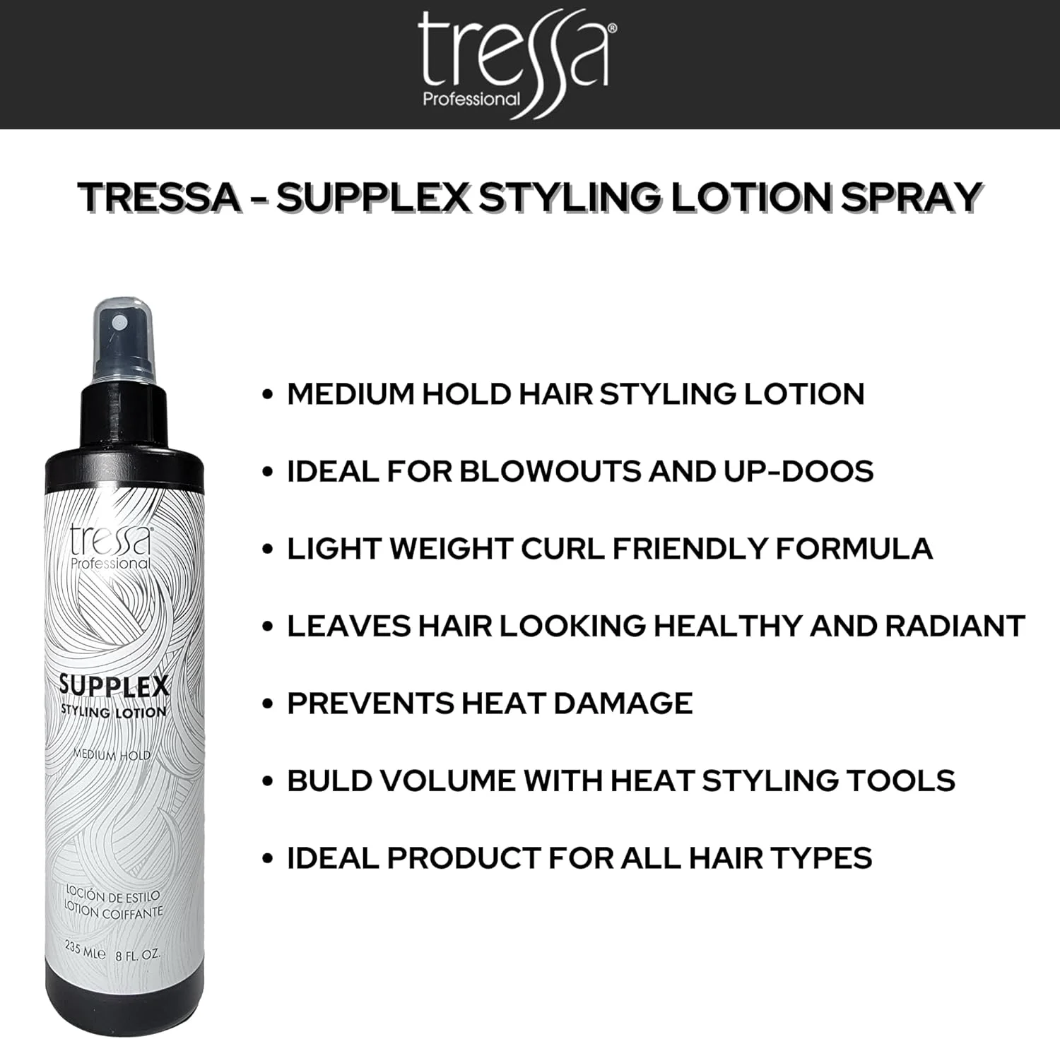 لوسیون حالت دهنده مو ترسا ساپلکس کوئنچ، محافظت حرارتی مو با نگهداری متوسط برای ابزارهای مو (2 بسته 8.5 اونسی) لوسیون حالت دهنده مو ترسا ساپلکس کوئنچ، محافظت حرارتی مو با نگهداری متوسط برای ابزارهای مو (2 بسته 8.5 اونسی)