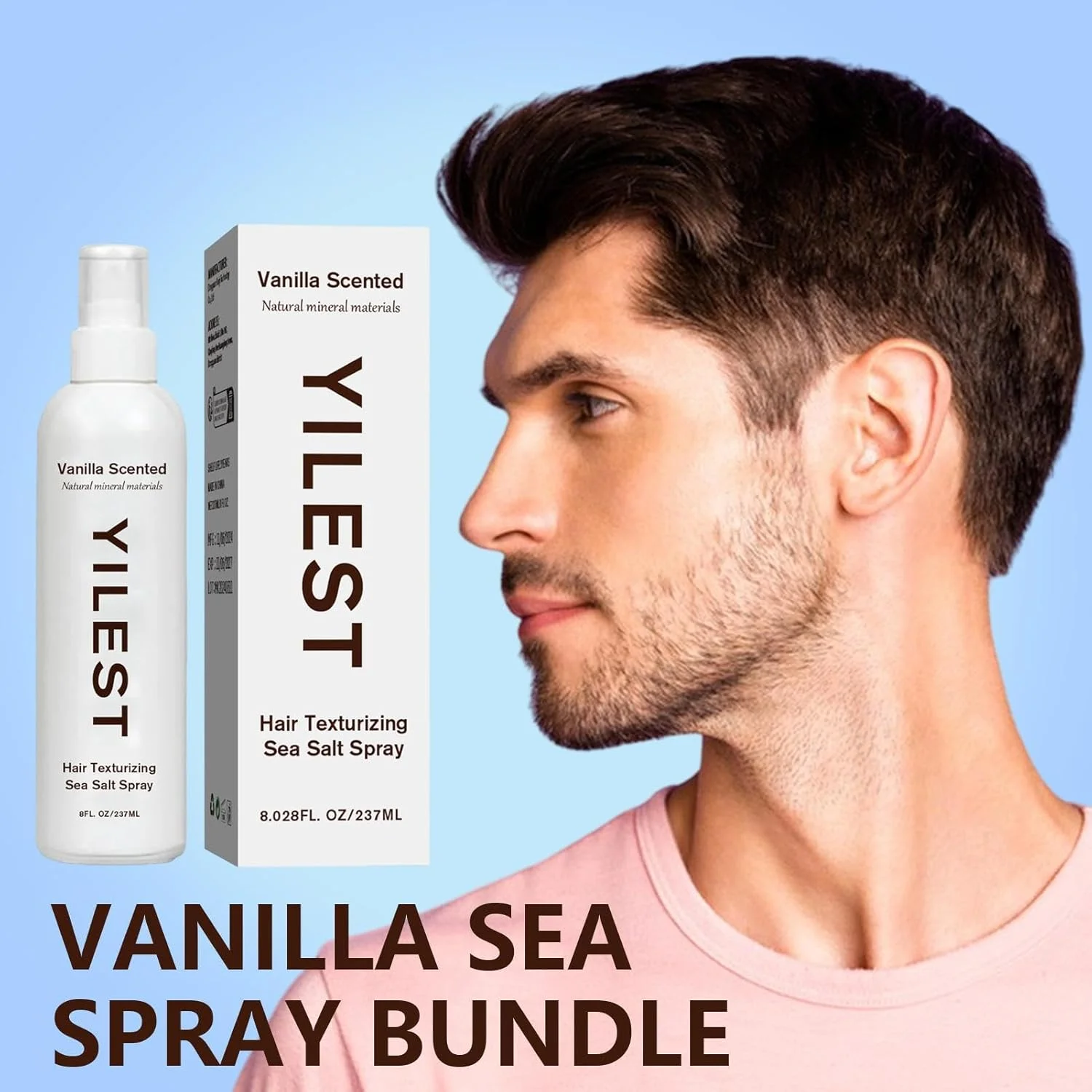 اسپری مو با رایحه وانیل و نمک دریا، اسپری بافت دهنده و حجم دهنده مو برای آقایان، اسپری فر کننده مو با امواج ساحلی مرطوب کننده، افزایش حجم و نگهدارنده طبیعی، مناسب برای انواع مو (237 میلی لیتر) اسپری مو با رایحه وانیل و نمک دریا، اسپری بافت دهنده و حجم دهنده مو برای آقایان، اسپری فر کننده مو با امواج ساحلی مرطوب کننده، افزایش حجم و نگهدارنده طبیعی، مناسب برای انواع مو (237 میلی لیتر)