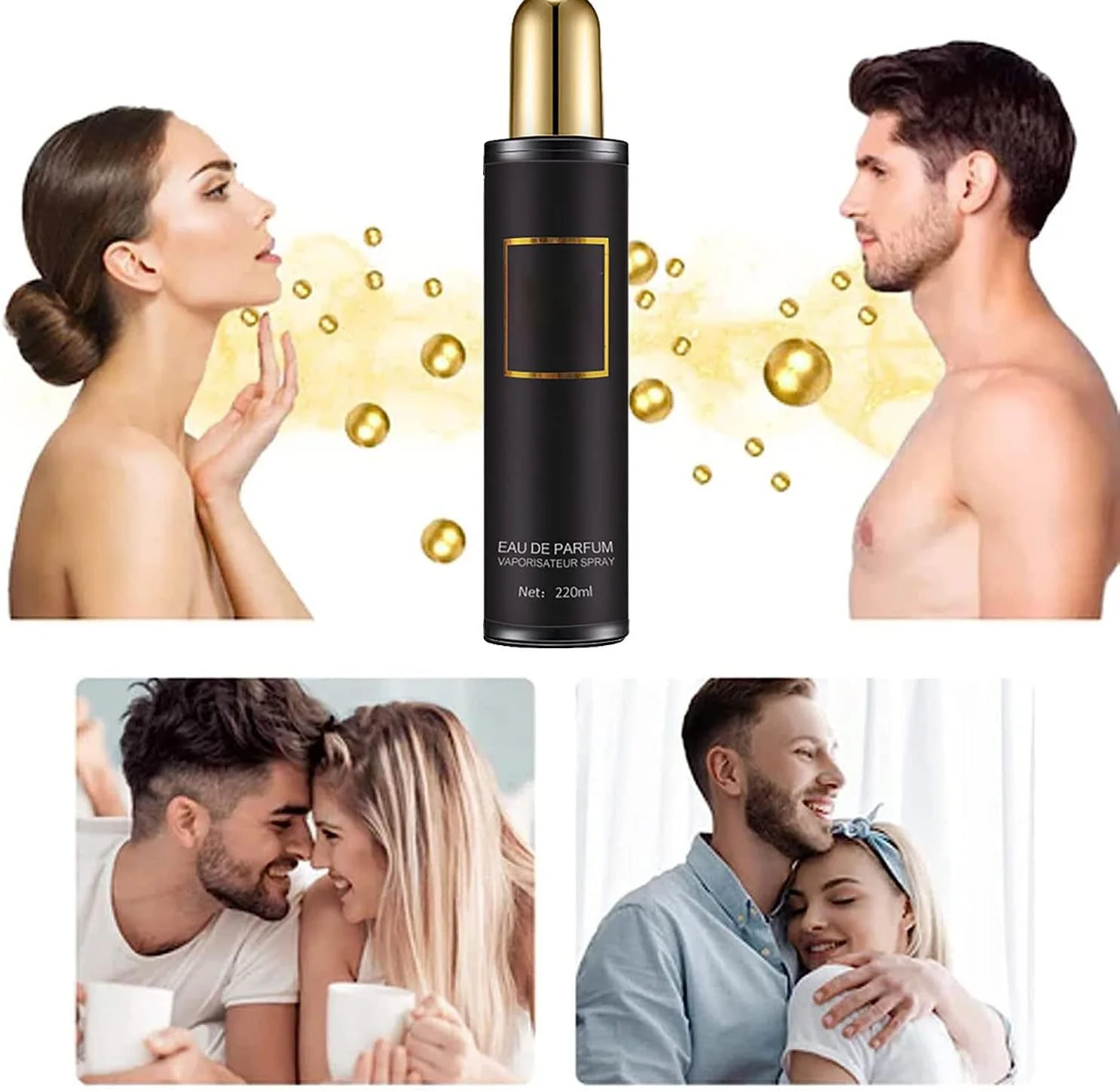 اسپری موی معطر، روغن های عطر موی ماندگار، سرم مو برای زنان و مردان (مشکی)