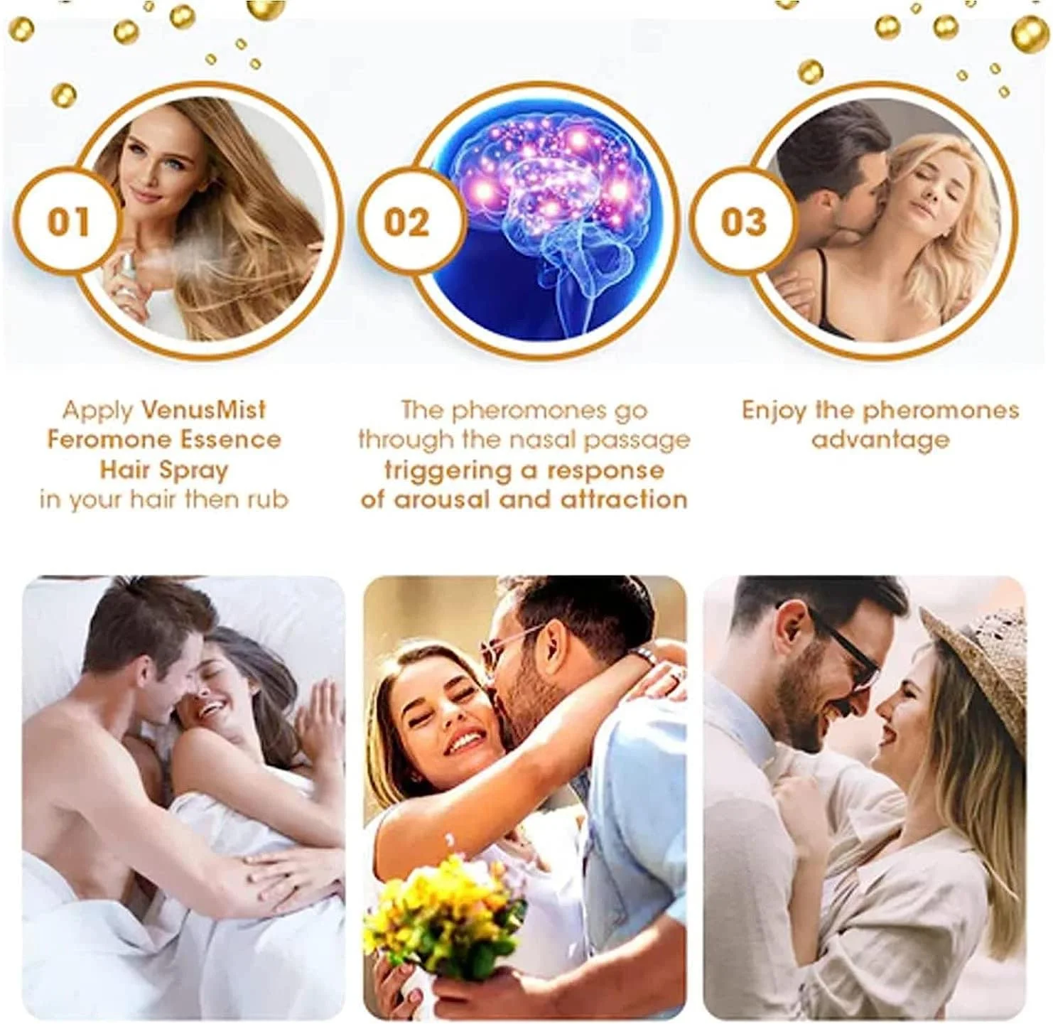 اسپری موی معطر، روغن های عطر موی ماندگار، سرم مو برای زنان و مردان (مشکی)