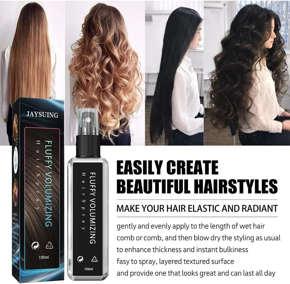 اسپری حجم دهنده مو، اسپری حجم دهنده مو با پمپ 100 میلی لیتری، اسپری حجم دهنده مو غیر چرب و غیر چسبنده، ماندگاری طولانی برای انواع مو