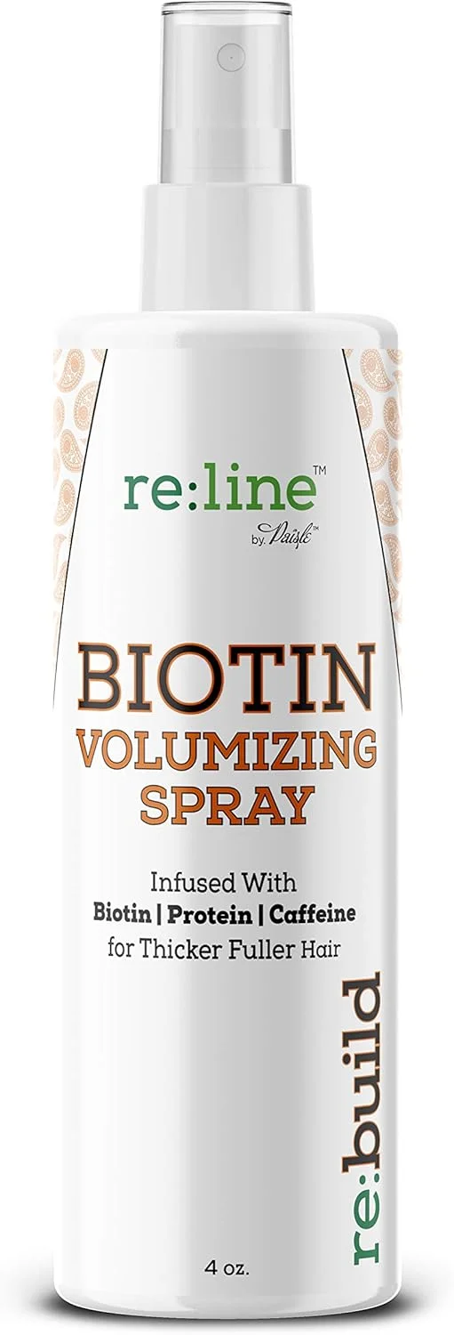 اسپری حجم دهنده بیوتین برای ضخیم کردن مو، اسپری طبیعی بیوتین برای ضخیم کننده مو، اسپری بافت دهنده برای موهای نازک، حجم دهنده مو برای موهای نازک، محصولات رشد مو (اسپری Re:build)