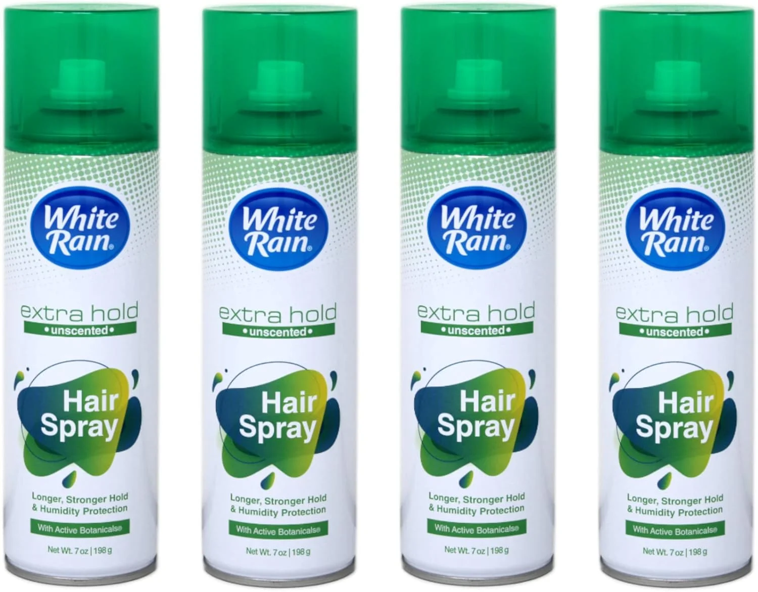 اسپری موی بدون عطر وایت رین، حالت دهنده قوی، 207 گرم (بسته 4 عددی) WLM