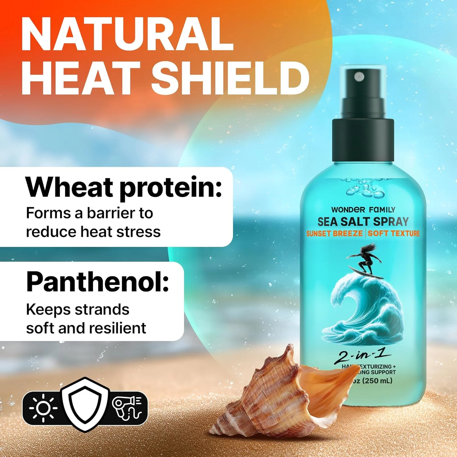 اسپری نمک دریایی رایحه نسیم هنگام غروب