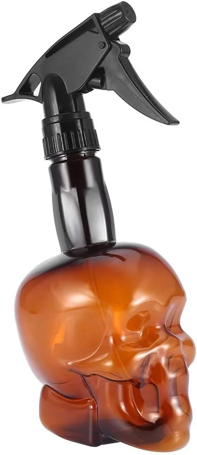 بطری اسپری مو قابل شارژ XHIKOWAT، بطری مه پاش آب 500 میلی لیتری برای آرایشگاه، بطری اسپری خالی برای حالت دادن به مو (قهوه ای)، مراقبت و حالت دهی به مو