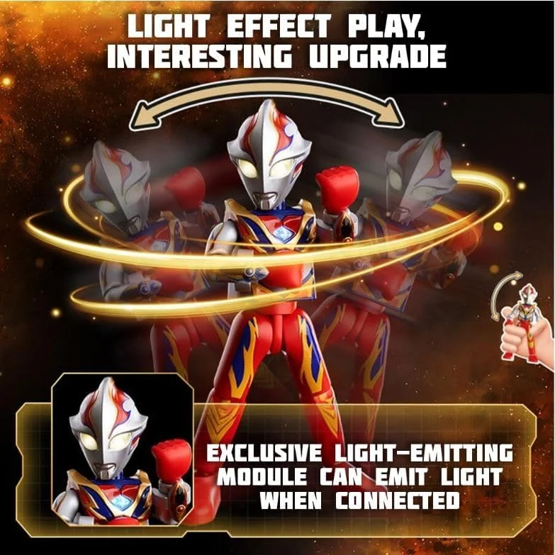 مجموعه ساختنی بلوکیز آلتraman نسخه درخشان 08 | اکشن فیگور کلکسیونی ققنوس شجاع جعبه کور با سینه و چشمان درخشان | مدل دارای مجوز برای کودکان و بزرگسالان | بازی ساخت و ساز STEM مجموعه ساختنی بلوکیز آلتraman نسخه درخشان 08 | اکشن فیگور کلکسیونی ققنوس شجاع جعبه کور با سینه و چشمان درخشان | مدل دارای مجوز برای کودکان و بزرگسالان | بازی ساخت و ساز STEM