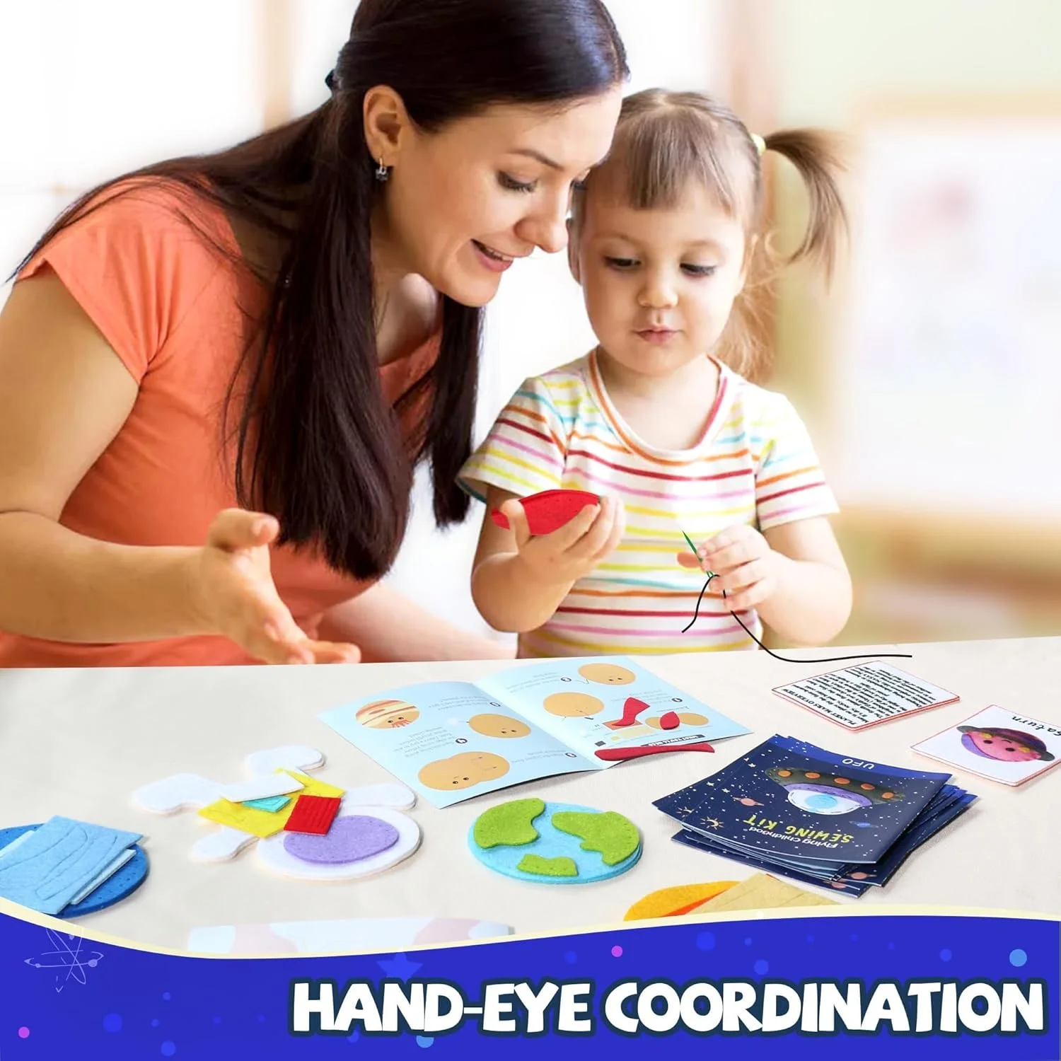 ست خیاطی منظومه شمسی برای کودکان، ست کاردستی نمدی مبتدی با فعالیت DIY، ست کاردستی آموزشی و سرگرم کننده برای سنین 8-12 سال، شامل تمام مواد لازم برای ساخت عروسک های سیاره ای ست خیاطی منظومه شمسی برای کودکان، ست کاردستی نمدی مبتدی با فعالیت DIY، ست کاردستی آموزشی و سرگرم کننده برای سنین 8-12 سال، شامل تمام مواد لازم برای ساخت عروسک های سیاره ای