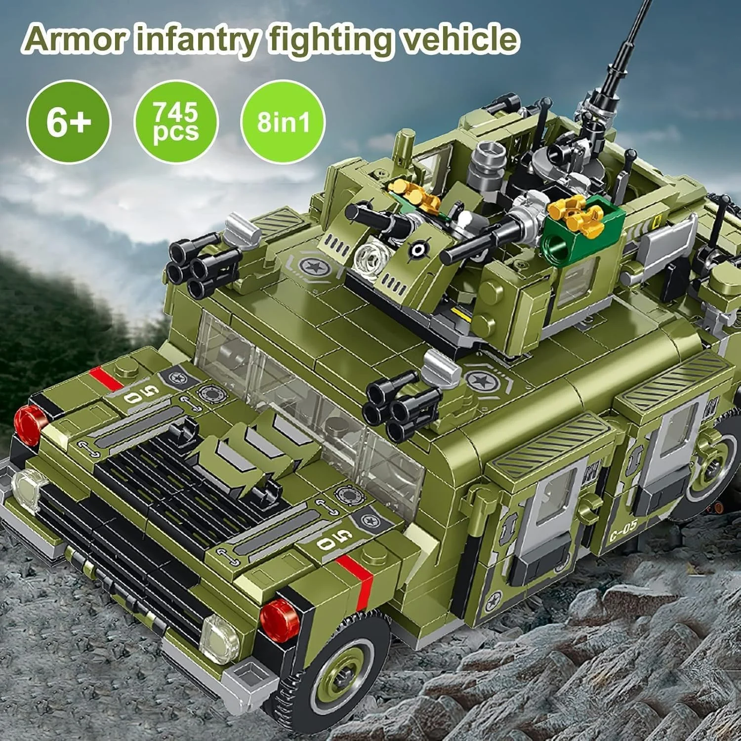 بلوک های ساختمانی بولیوی، کیت ساخت وسایل نقلیه 745 قطعه، اسباب بازی های آموزشی STEM با مدل های ماشین زرهی، مجموعه بازی خلاقانه برای کودکان 8-14 سال بلوک های ساختمانی بولیوی، کیت ساخت وسایل نقلیه 745 قطعه، اسباب بازی های آموزشی STEM با مدل های ماشین زرهی، مجموعه بازی خلاقانه برای کودکان 8-14 سال