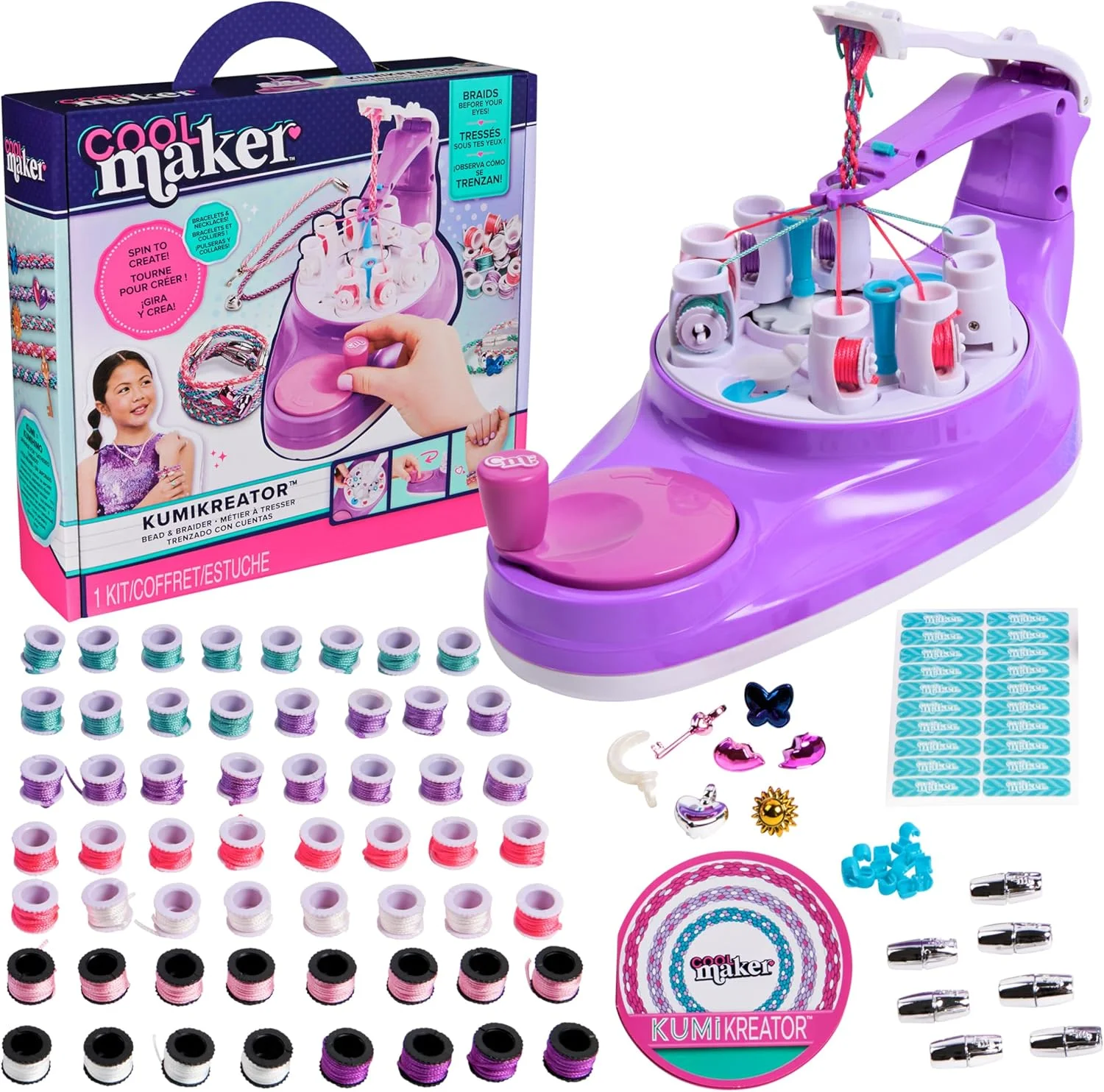 مجموعه ساخت گردنبند و دستبند دوستی Cool MAKER, KumiKreator Bead & Braider، اسباب بازی های هنری و صنایع دستی برای دختران 8 سال به بالا مجموعه ساخت گردنبند و دستبند دوستی Cool MAKER, KumiKreator Bead & Braider، اسباب بازی های هنری و صنایع دستی برای دختران 8 سال به بالا