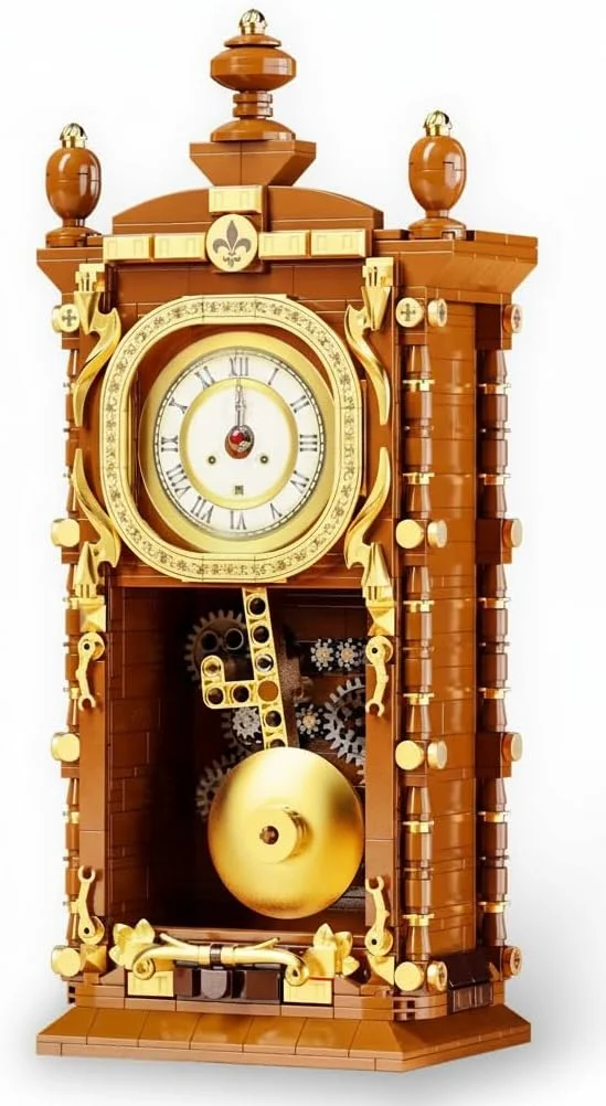 مجموعه بلوک های ساخت ساعت پاندولی رترو، ساعت پاندولی قدیمی با مدل مکانیزم کاربردی، 751 قطعه هدیه خلاقانه برای بزرگسالان و کودکان 8 سال به بالا (ساعت کاربردی) مجموعه بلوک های ساخت ساعت پاندولی رترو، ساعت پاندولی قدیمی با مدل مکانیزم کاربردی، 751 قطعه هدیه خلاقانه برای بزرگسالان و کودکان 8 سال به بالا (ساعت کاربردی)