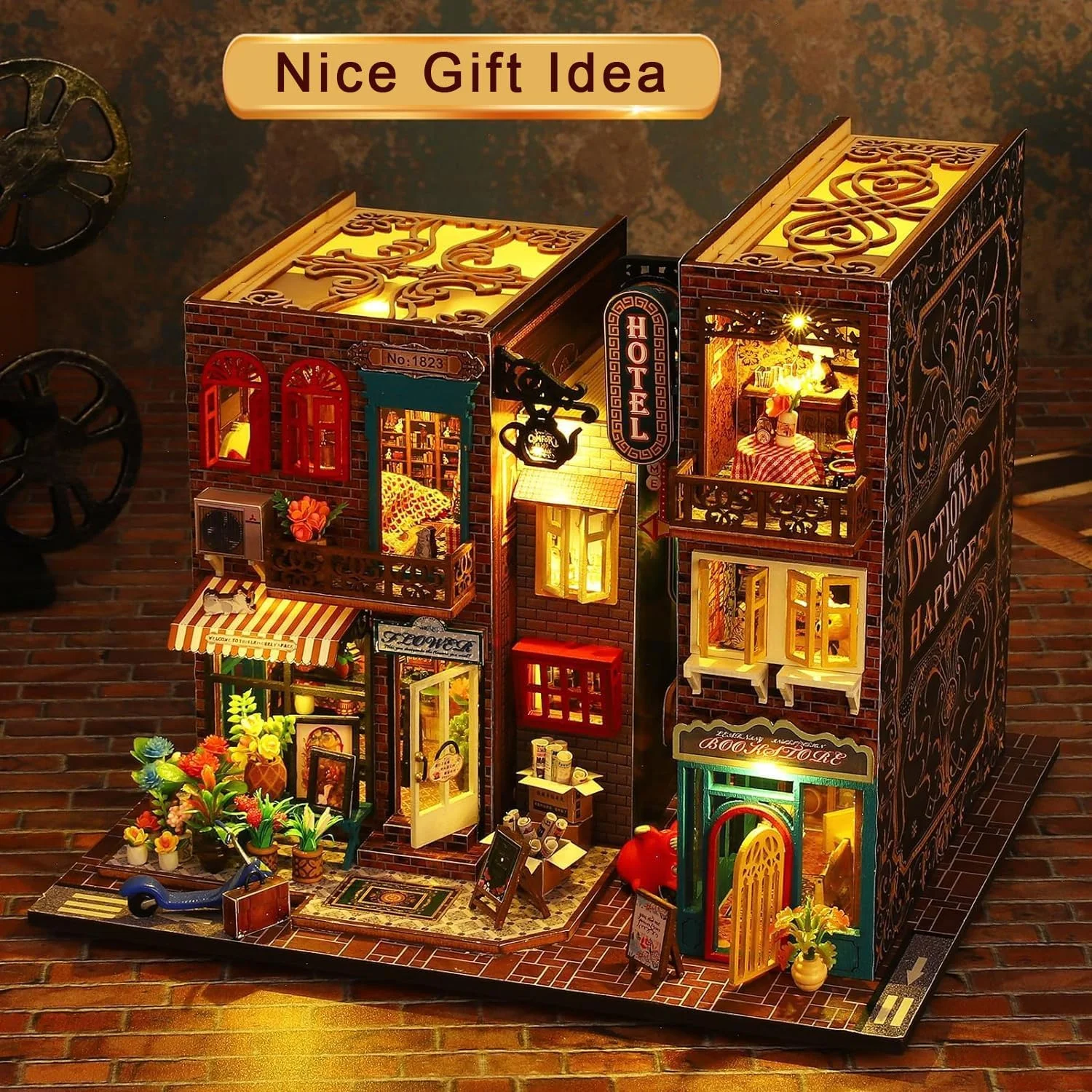 خانه عروسکی مینیاتوری خودساز با مبلمان، کیت خانه جادویی چوبی سه بعدی خودساز به همراه پوشش ضد گرد و غبار و حرکت موسیقی، اتاق خلاقانه برای دوست دختر، همسر، بچه ها، دختران، هدیه تولد، هدیه روز ولنتاین خانه عروسکی مینیاتوری خودساز با مبلمان، کیت خانه جادویی چوبی سه بعدی خودساز به همراه پوشش ضد گرد و غبار و حرکت موسیقی، اتاق خلاقانه برای دوست دختر، همسر، بچه ها، دختران، هدیه تولد، هدیه روز ولنتاین