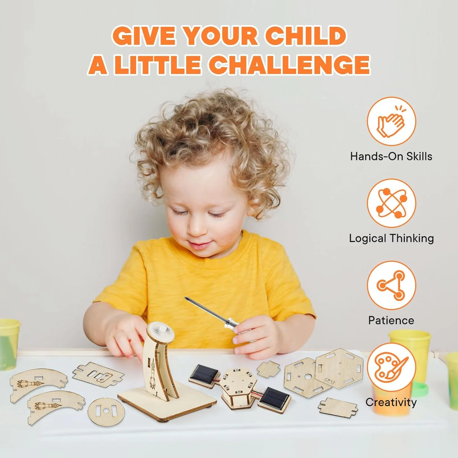 اسباب بازی ساختنی پازل چوبی سه بعدی ماهواره خورشیدی چرخان، مدل علمی آموزشی STEM برای کودکان 8 تا 12 سال، الهام بخش خلاقیت برای پسران و دختران اسباب بازی ساختنی پازل چوبی سه بعدی ماهواره خورشیدی چرخان، مدل علمی آموزشی STEM برای کودکان 8 تا 12 سال، الهام بخش خلاقیت برای پسران و دختران