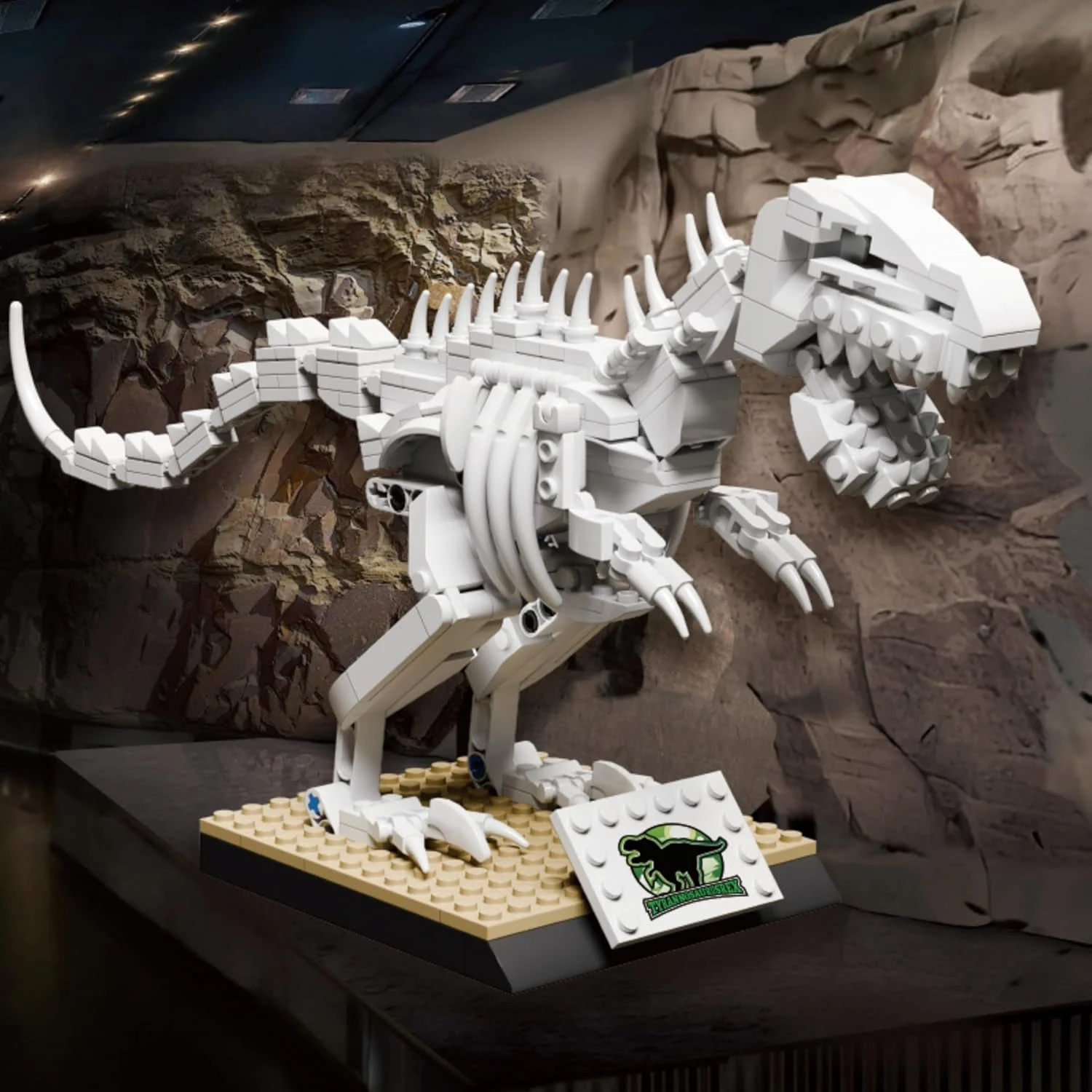 مجموعه بلوک های ساخت اسکلت دایناسور تی-رکس، کیت ساخت استخوان اسکلت دایناسور تیرانوسوروس رکس دوره ژوراسیک، مدل اسباب بازی فسیل ماقبل تاریخ حیوانات برای پسران، کودکان و بزرگسالان (328 قطعه)