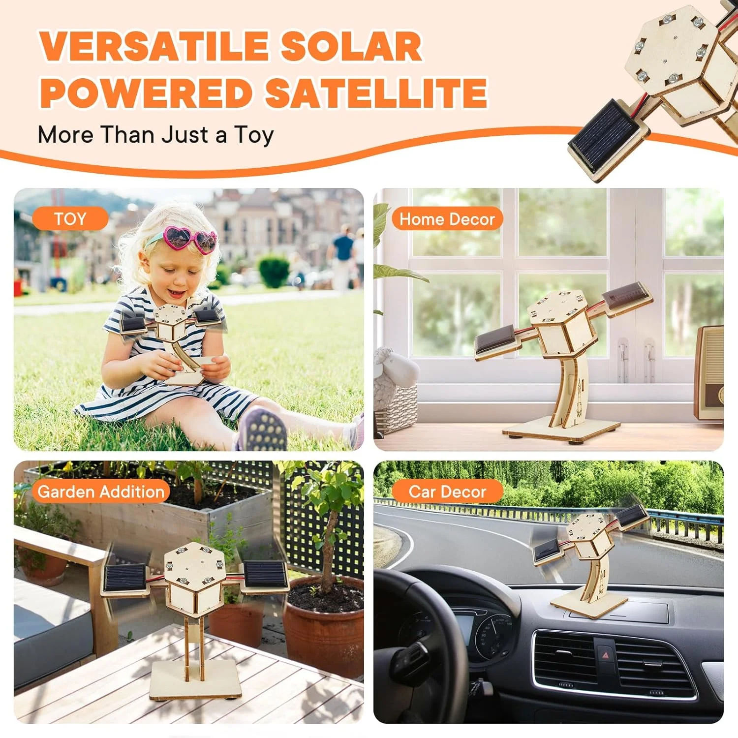 اسباب بازی ساختنی پازل چوبی سه بعدی ماهواره خورشیدی چرخان، مدل علمی آموزشی STEM برای کودکان 8 تا 12 سال، الهام بخش خلاقیت برای پسران و دختران اسباب بازی ساختنی پازل چوبی سه بعدی ماهواره خورشیدی چرخان، مدل علمی آموزشی STEM برای کودکان 8 تا 12 سال، الهام بخش خلاقیت برای پسران و دختران