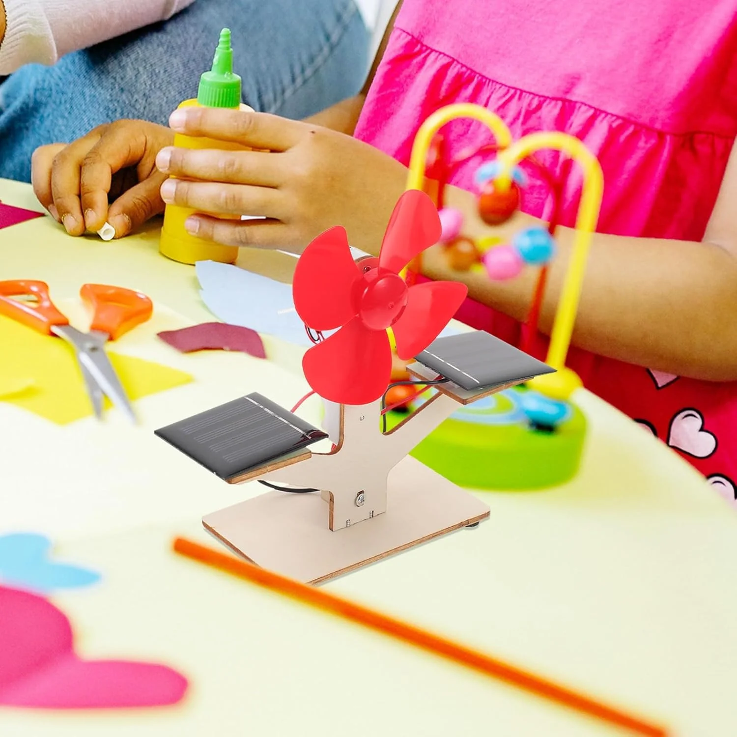 الکترودون پنکه خورشیدی تولید برق آزمایش علمی، مونتاژ آموزشی اسباب بازی پنکه خورشیدی DIY کودکان الکترودون پنکه خورشیدی تولید برق آزمایش علمی، مونتاژ آموزشی اسباب بازی پنکه خورشیدی DIY کودکان