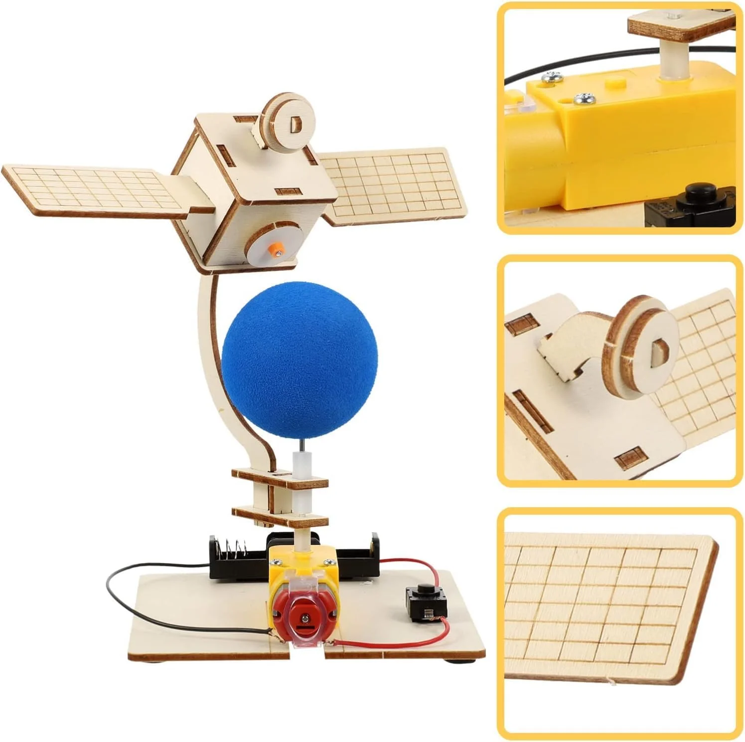 مدل ماهواره فضایی خودساز الکترون، پروژه آموزشی علوم و فنآوری برای کودکان، اسباب بازی مرکز پرتاب، پازل سه بعدی چوبی مصنوعی، 1 ست مدل ماهواره فضایی خودساز الکترون، پروژه آموزشی علوم و فنآوری برای کودکان، اسباب بازی مرکز پرتاب، پازل سه بعدی چوبی مصنوعی، 1 ست