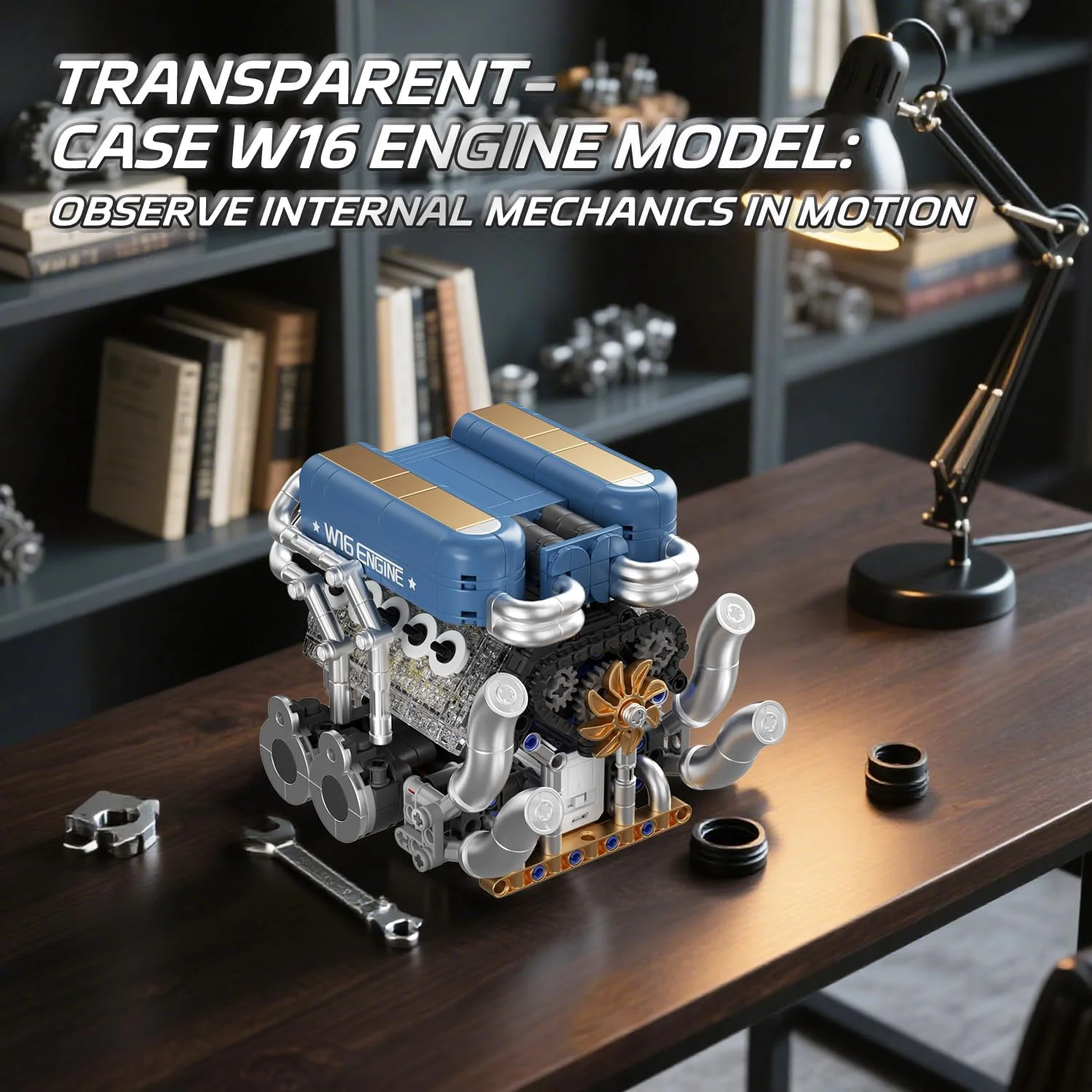 مجموعه ساخت موتور W16 (طرح V8 دوقلو)، 751 قطعه برای ساخت مدل موتور W16 خودتان، سازگار با مجموعه های موتور لگو برای پسران 8-14 سال، اسباب بازی های بلوک ساختمانی STEM برای کودکان و بزرگسالان مجموعه ساخت موتور W16 (طرح V8 دوقلو)، 751 قطعه برای ساخت مدل موتور W16 خودتان، سازگار با مجموعه های موتور لگو برای پسران 8-14 سال، اسباب بازی های بلوک ساختمانی STEM برای کودکان و بزرگسالان