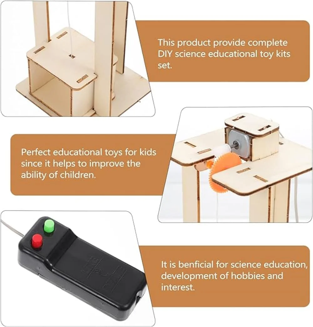 کیت آسانسور چوبی خودساز، مجموعه آسانسور خودساز کودکان مدل آسانسور بالابر، کیت ساخت صنایع دستی خودساز اسباب بازی آموزشی زودهنگام، کیت های مدل سازی با باتری برای کودکان کیت آسانسور چوبی خودساز، مجموعه آسانسور خودساز کودکان مدل آسانسور بالابر، کیت ساخت صنایع دستی خودساز اسباب بازی آموزشی زودهنگام، کیت های مدل سازی با باتری برای کودکان