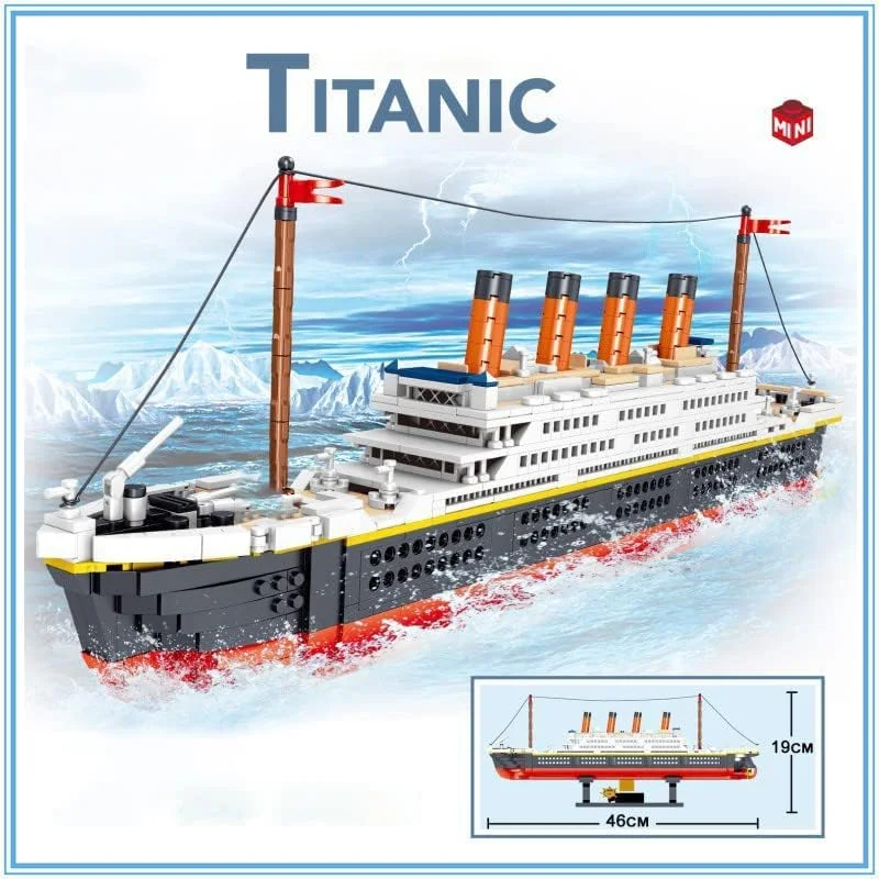 مجموعه بلوک ساختنی مدل تکنیک کشتی تایتانیک - کیت ماکت کشتی تفریحی 1288 قطعه - مدل دقیق و تاریخی قایق تایتانیک برای نمایش مجموعه بلوک ساختنی مدل تکنیک کشتی تایتانیک - کیت ماکت کشتی تفریحی 1288 قطعه - مدل دقیق و تاریخی قایق تایتانیک برای نمایش