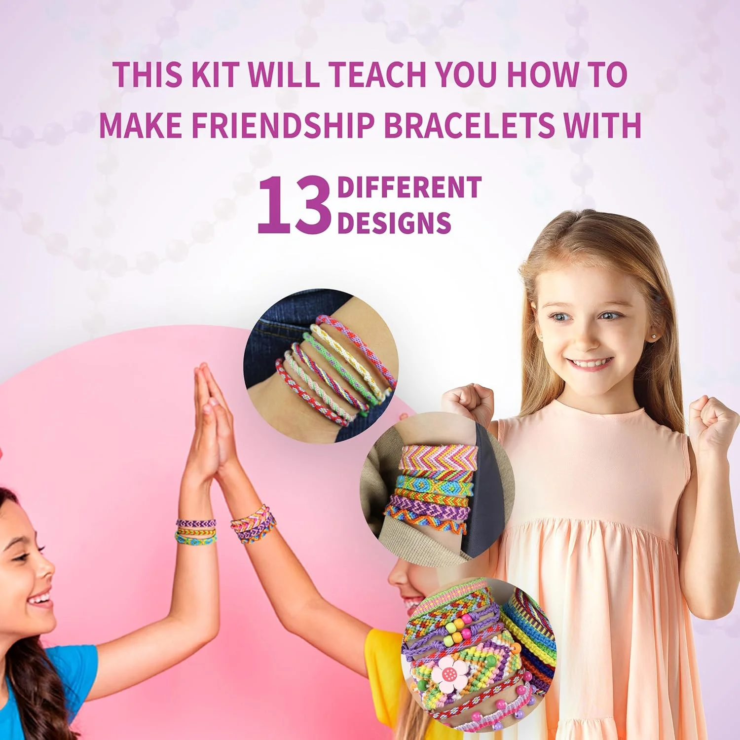 جعبه ادویه، کیت ساخت دستبند دوستی برای دختران، جواهرات نخی خودساز برای بهترین دوست کودکان، مجموعه فعالیت هنری برای کودکان، چند رنگ (7410) جعبه ادویه، کیت ساخت دستبند دوستی برای دختران، جواهرات نخی خودساز برای بهترین دوست کودکان، مجموعه فعالیت هنری برای کودکان، چند رنگ (7410)