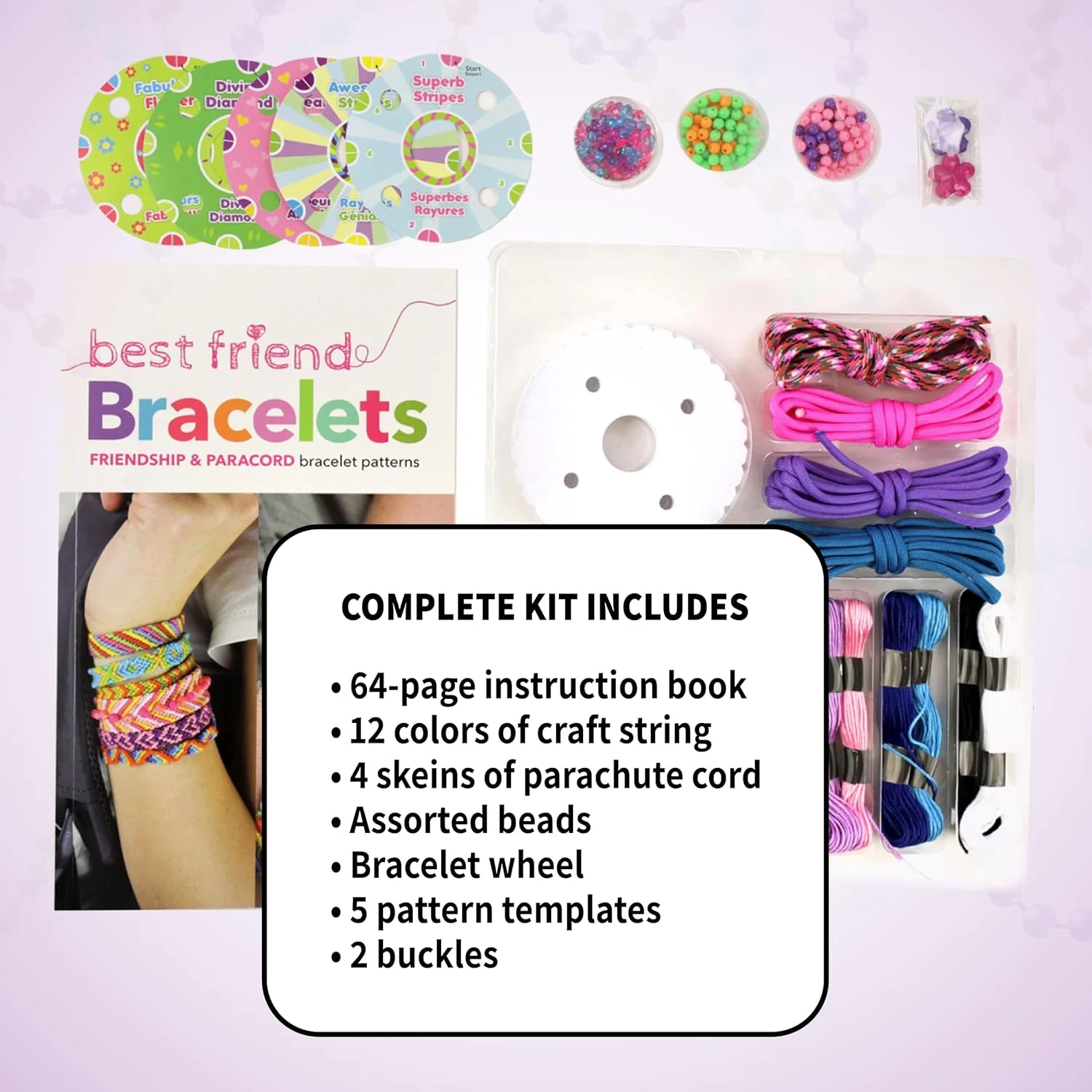 جعبه ادویه، کیت ساخت دستبند دوستی برای دختران، جواهرات نخی خودساز برای بهترین دوست کودکان، مجموعه فعالیت هنری برای کودکان، چند رنگ (7410) جعبه ادویه، کیت ساخت دستبند دوستی برای دختران، جواهرات نخی خودساز برای بهترین دوست کودکان، مجموعه فعالیت هنری برای کودکان، چند رنگ (7410)