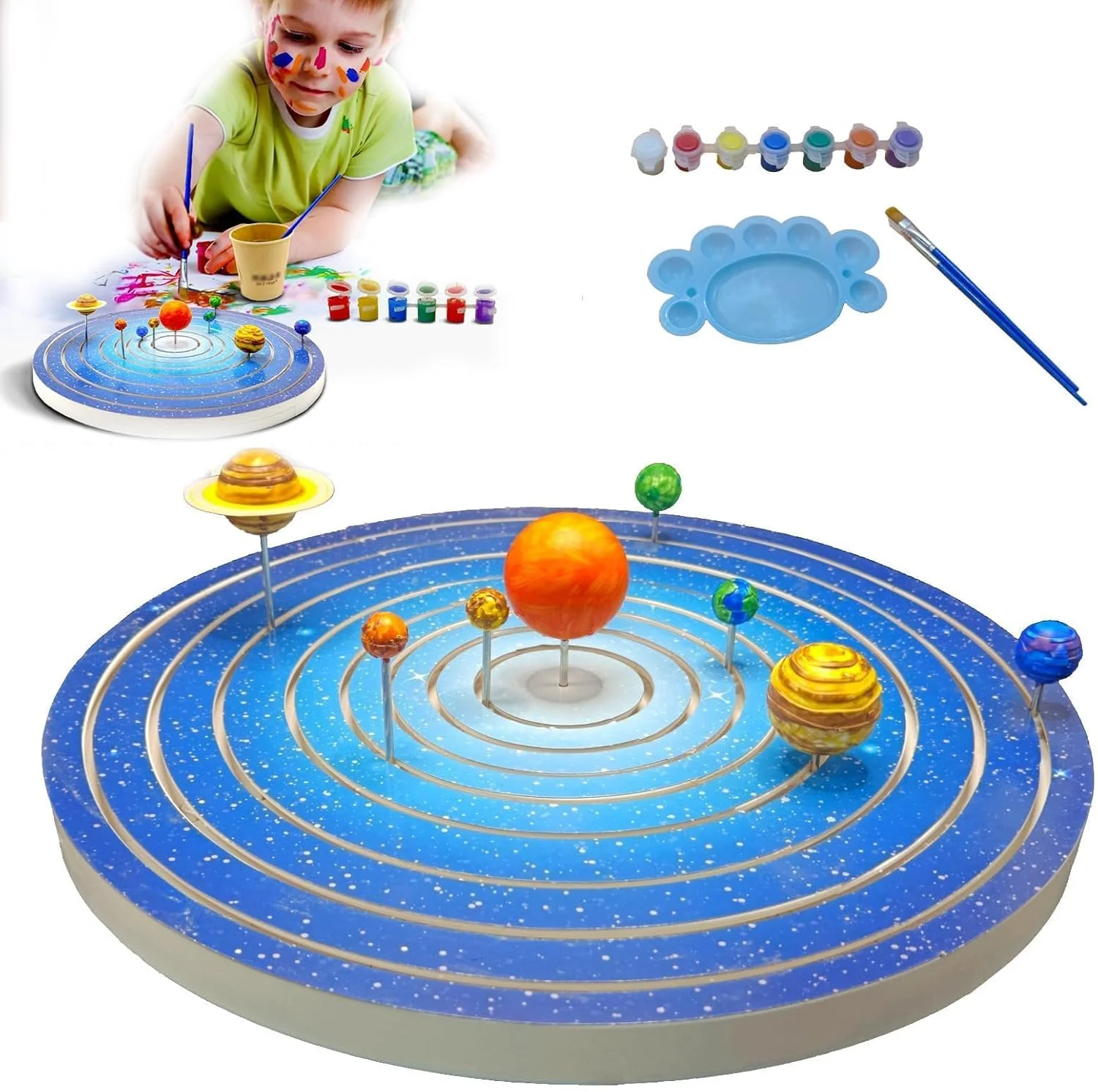 کیت بزرگ منظومه شمسی 3 در 1 برای کودکان: پروژه ساخت، رنگ آمیزی و یادگیری مدل با اندازه 12.2 اینچ، اسباب بازی آموزشی STEM، کیت مدل منظومه شمسی کیت بزرگ منظومه شمسی 3 در 1 برای کودکان: پروژه ساخت، رنگ آمیزی و یادگیری مدل با اندازه 12.2 اینچ، اسباب بازی آموزشی STEM، کیت مدل منظومه شمسی