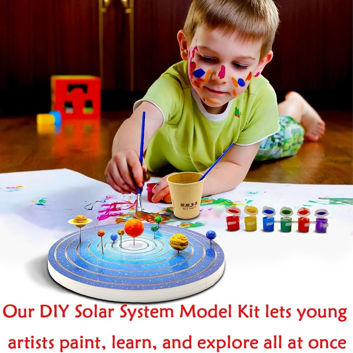 کیت بزرگ منظومه شمسی 3 در 1 برای کودکان: پروژه ساخت، رنگ آمیزی و یادگیری مدل با اندازه 12.2 اینچ، اسباب بازی آموزشی STEM، کیت مدل منظومه شمسی کیت بزرگ منظومه شمسی 3 در 1 برای کودکان: پروژه ساخت، رنگ آمیزی و یادگیری مدل با اندازه 12.2 اینچ، اسباب بازی آموزشی STEM، کیت مدل منظومه شمسی
