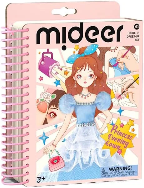 مجموعه کاردستی طراحی لباس میدیر - پارچه واقعی - بدون نیاز به سوزن - کاردستی 3 مرحله ای - برچسب و پرداخت آبرنگ - طراحی قابل حمل - صفحات جداشدنی - مقوای ضخیم (لباس شب پرنسس) مجموعه کاردستی طراحی لباس میدیر - پارچه واقعی - بدون نیاز به سوزن - کاردستی 3 مرحله ای - برچسب و پرداخت آبرنگ - طراحی قابل حمل - صفحات جداشدنی - مقوای ضخیم (لباس شب پرنسس)