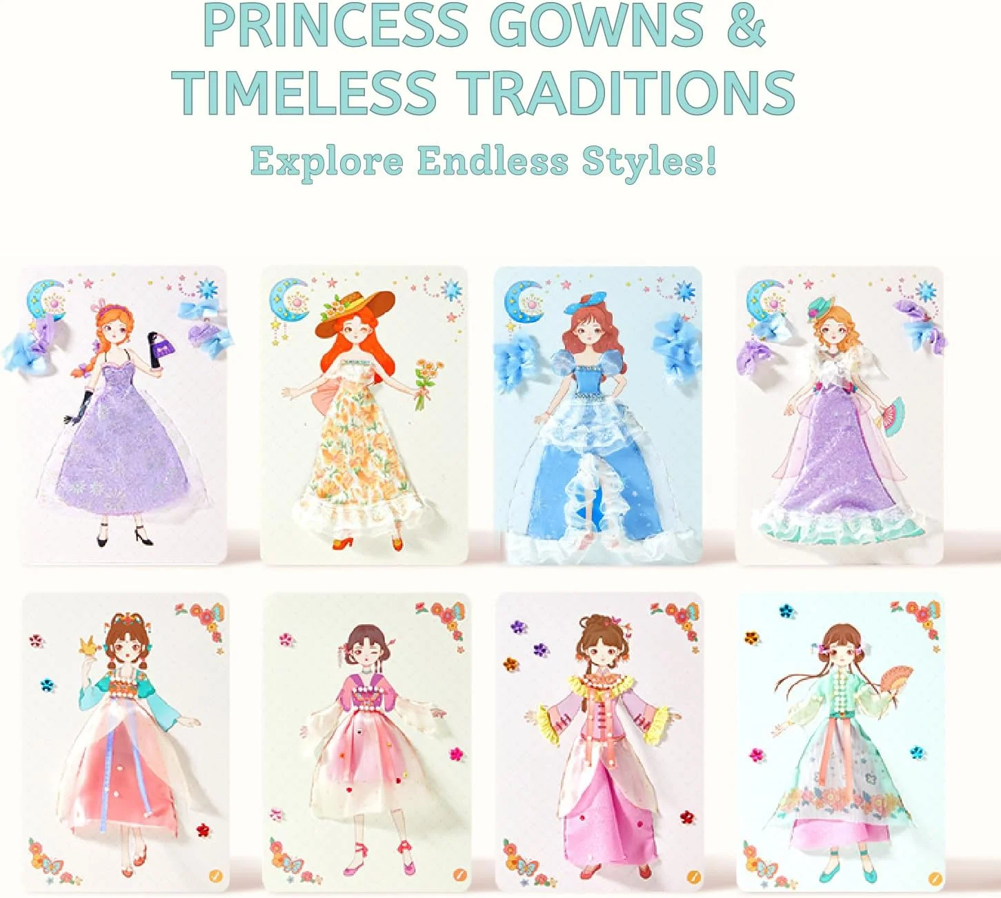 مجموعه ساخت لباس میدیر - پارچه واقعی - بدون نیاز به سوزن - ساخت 3 مرحله ای - استیکر و پرداخت آبرنگ - طراحی قابل حمل - صفحات جداشدنی - مقوای ضخیم (لباس شب پرنسس) مجموعه ساخت لباس میدیر - پارچه واقعی - بدون نیاز به سوزن - ساخت 3 مرحله ای - استیکر و پرداخت آبرنگ - طراحی قابل حمل - صفحات جداشدنی - مقوای ضخیم (لباس شب پرنسس)