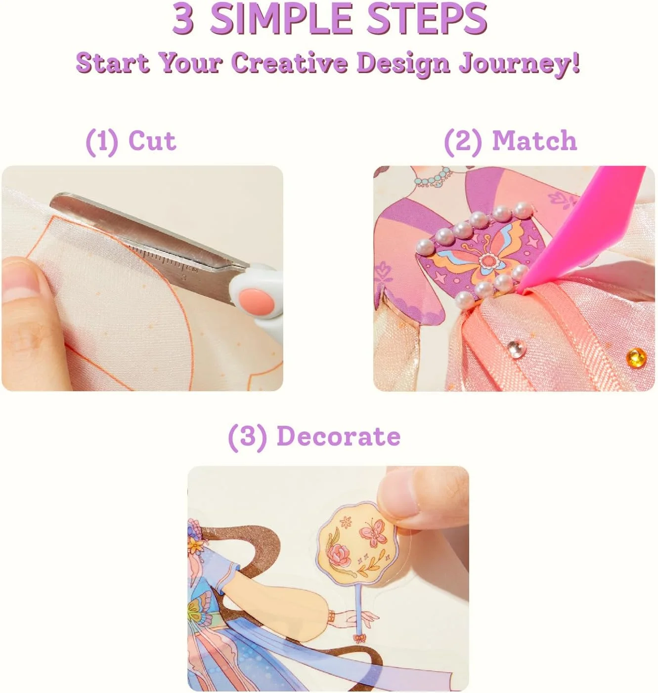 مجموعه ساخت لباس میدیر - پارچه واقعی - بدون نیاز به سوزن - ساخت 3 مرحله ای - استیکر و پرداخت آبرنگ - طراحی قابل حمل - صفحات جداشدنی - مقوای ضخیم (لباس شب پرنسس) مجموعه ساخت لباس میدیر - پارچه واقعی - بدون نیاز به سوزن - ساخت 3 مرحله ای - استیکر و پرداخت آبرنگ - طراحی قابل حمل - صفحات جداشدنی - مقوای ضخیم (لباس شب پرنسس)