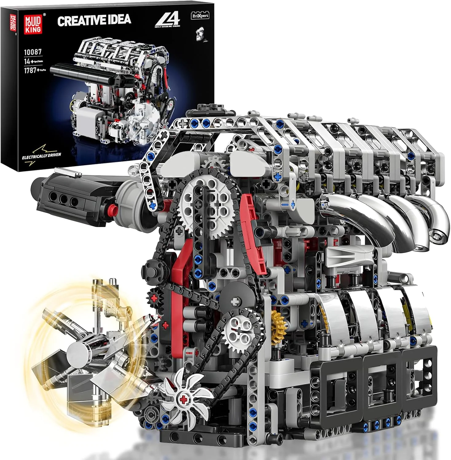 آجرهای ساخت موتور L-4 قابل مشاهده تکنیک Mould King، کیت مدل موتور دیزلی L4، کیت ساخت موتور خلاقانه 10087، مجموعه های ساخت موتور اسباب بازی STEM، هدیه ای برای کودکان 14+ و بزرگسالان (1787 قطعه) آجرهای ساخت موتور L-4 قابل مشاهده تکنیک Mould King، کیت مدل موتور دیزلی L4، کیت ساخت موتور خلاقانه 10087، مجموعه های ساخت موتور اسباب بازی STEM، هدیه ای برای کودکان 14+ و بزرگسالان (1787 قطعه)